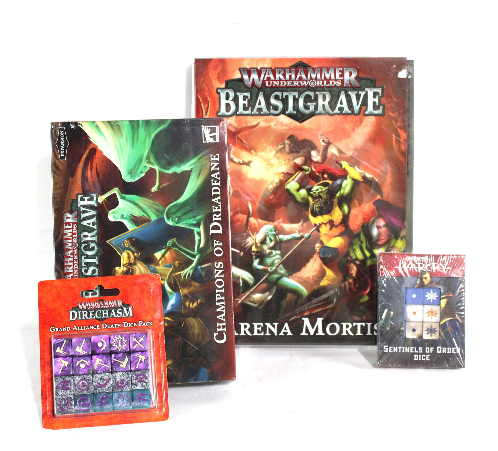 NIB Warhammer Expansions incl. Champions of Dreadfane and Dice Packs (1 of 1)