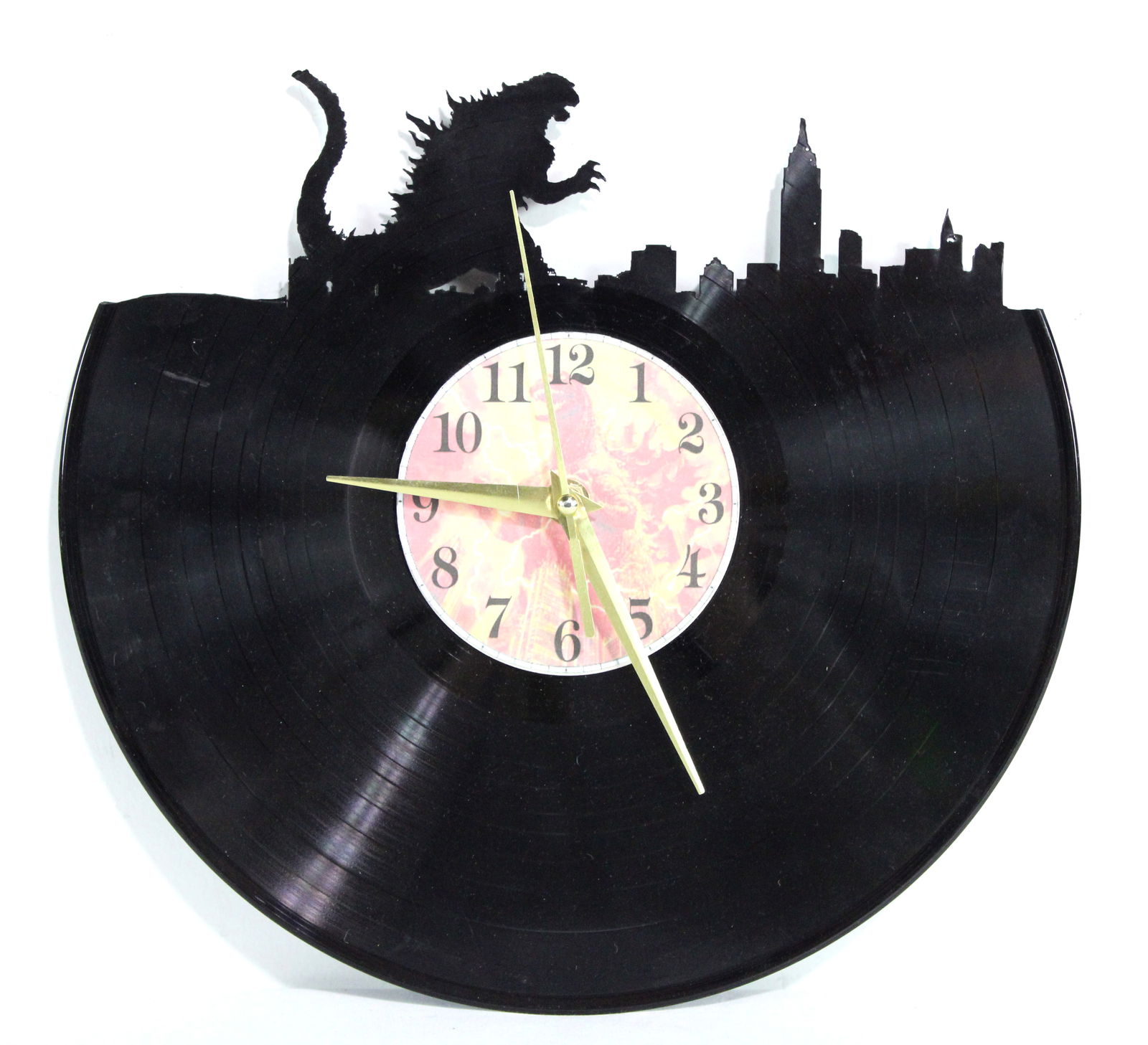 Custom Godzilla Diecut Vinyl Record Clock (1 of 1)