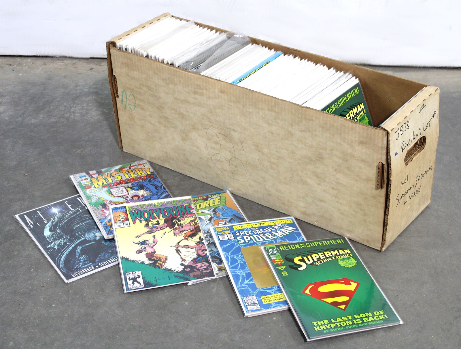 Assorted Comics incl. Superman, Spiderman, Wolverine, Aliens (Reseller's Lot) (1 of 5)