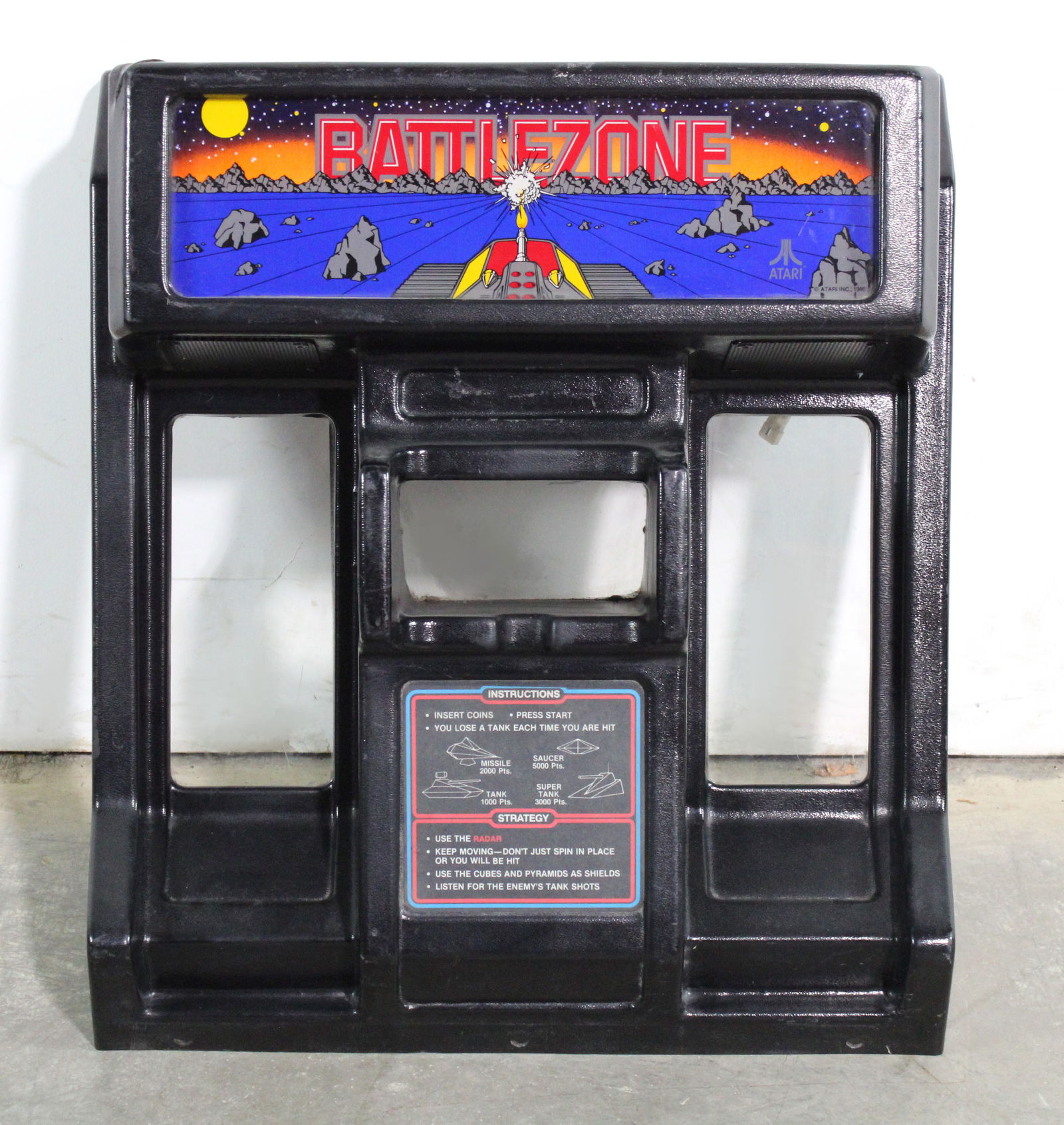 Atari Battlezone Arcade Game Shroud (1 of 2)