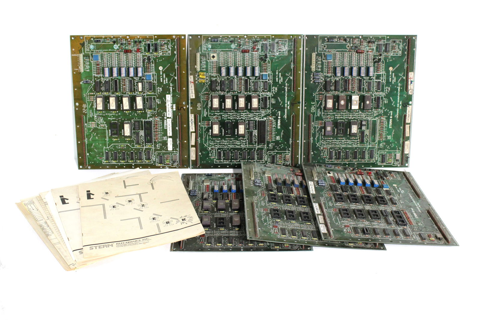 Stern Berzerk and Frenzy Arcade Game Boards and Manuals (1 of 1)