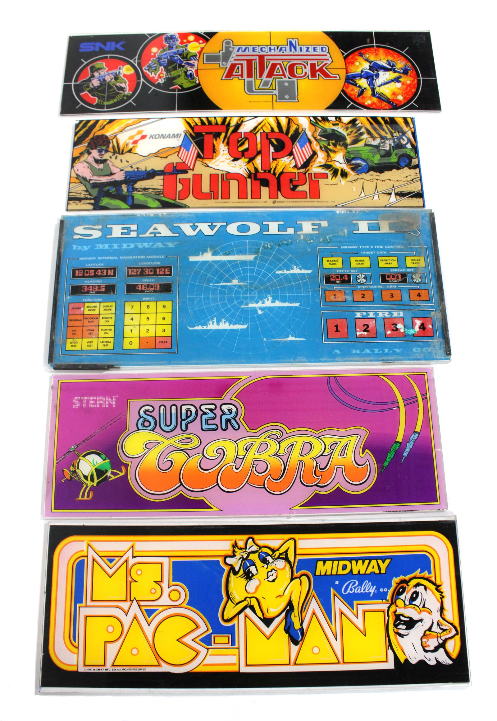 Arcade Game Headers incl. Super Cobra and Seawolf (1 of 1)