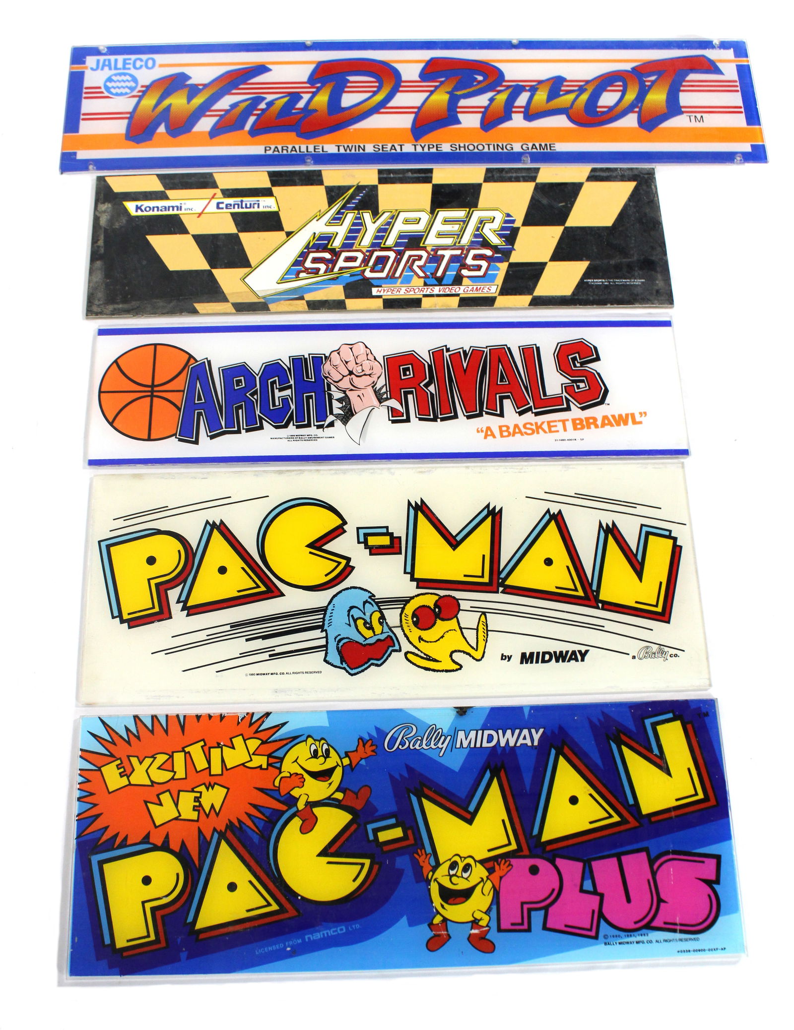 Arcade Game Headers incl. Pac-Man and Arch Rivals (1 of 1)