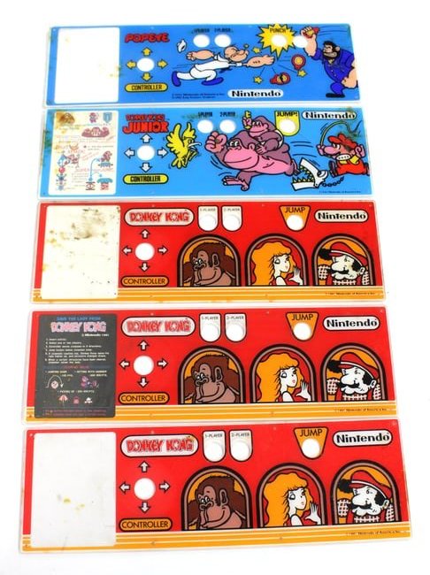 Nintendo Control Panel Overlays Donkey Kong, Popeye and DK Junior (1 of 1)