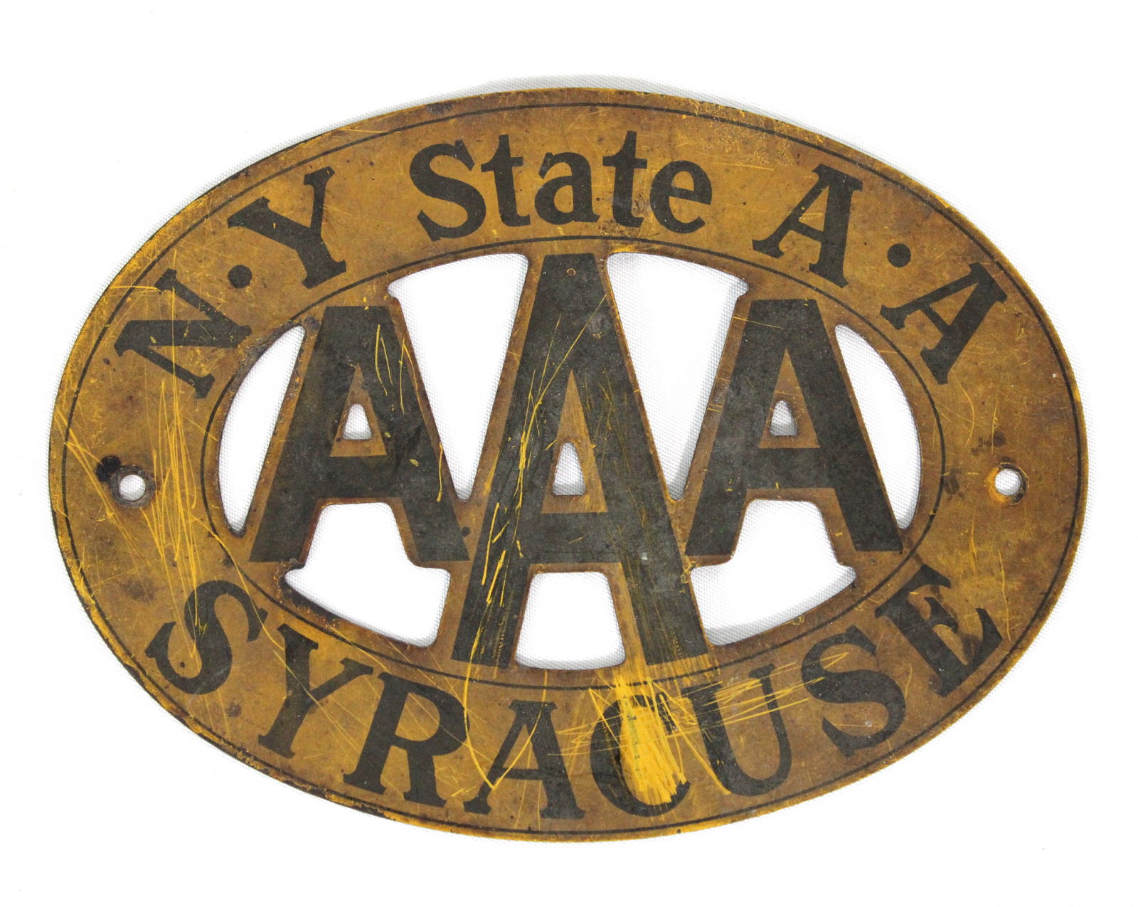 AAA License Plate Badge, Syracuse NY (1 of 1)