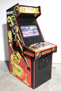 Midway Mortal Kombat Arcade Game, New Build: Midway Mortal Kombat Arcade Game, New Build. Working. This item requires third-party shipping or pickup arrangements to be made. Dimensions: 73 x29 x 43