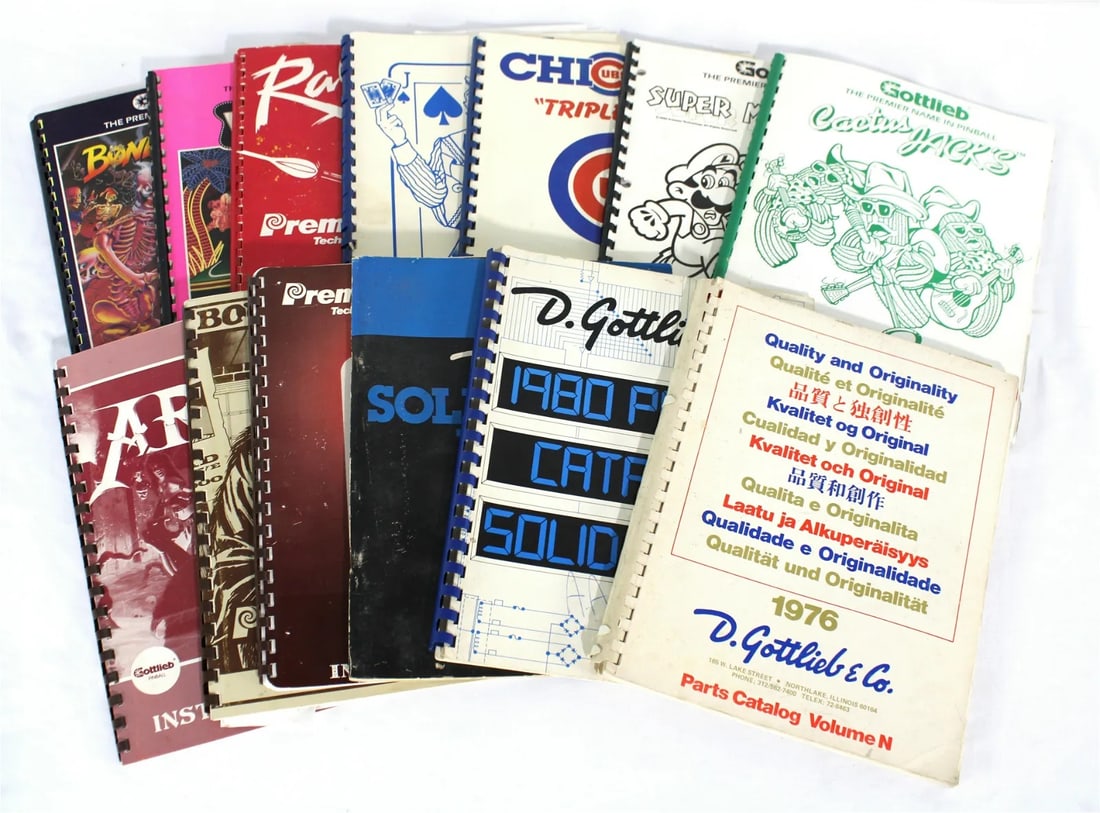 Gottlieb / Premier Pinball Manuals incuding Super Mario Bros. and Cactus Jack's (1 of 1)