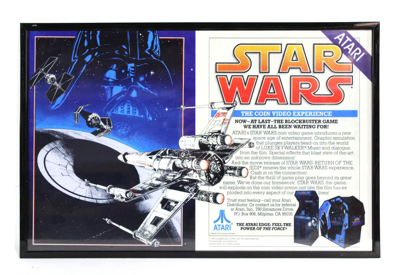 Star Wars Arcade Advertisement Art, Framed (1 of 1)
