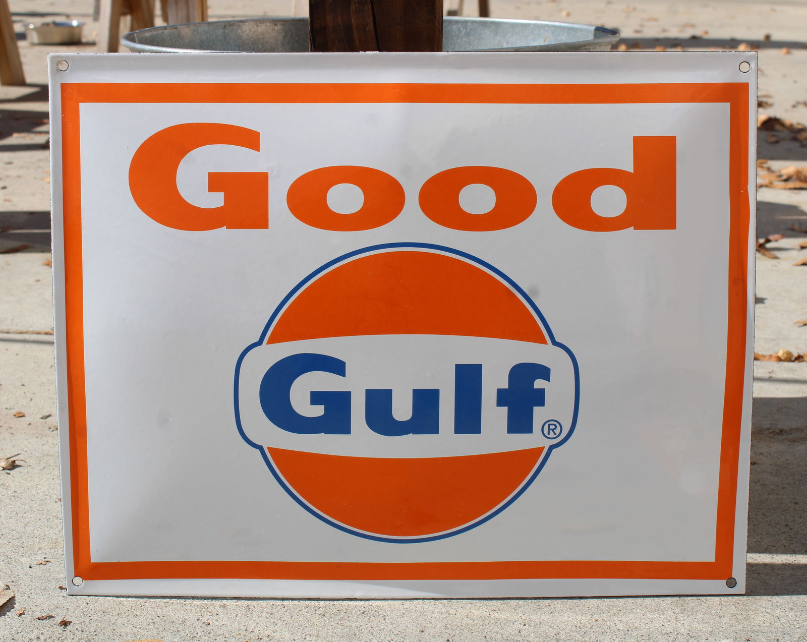 Good Gulf Gasoline Porcelain Contemporary Sign (1 of 1)