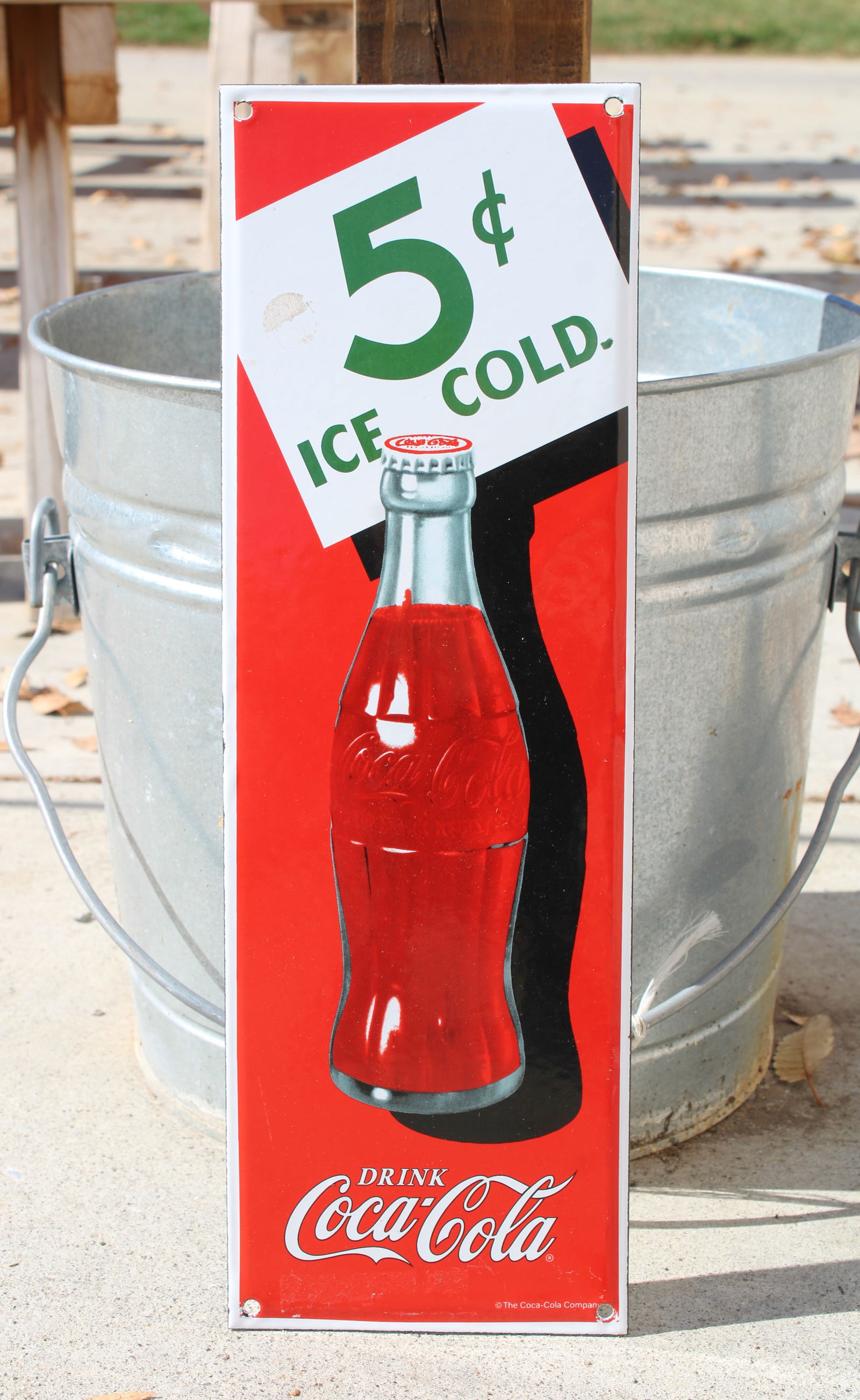 Ice Cold Porcelain Contemporary Coca Cola Sign (1 of 1)
