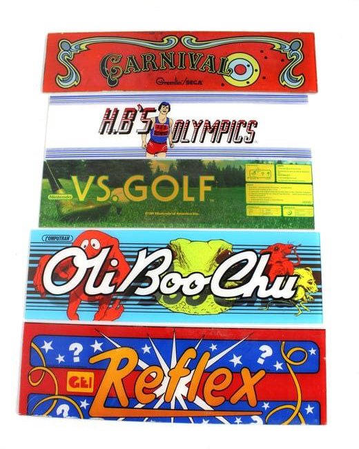 Arcade Game Headers including Carnival and Nintendo VS. Golf (1 of 1)