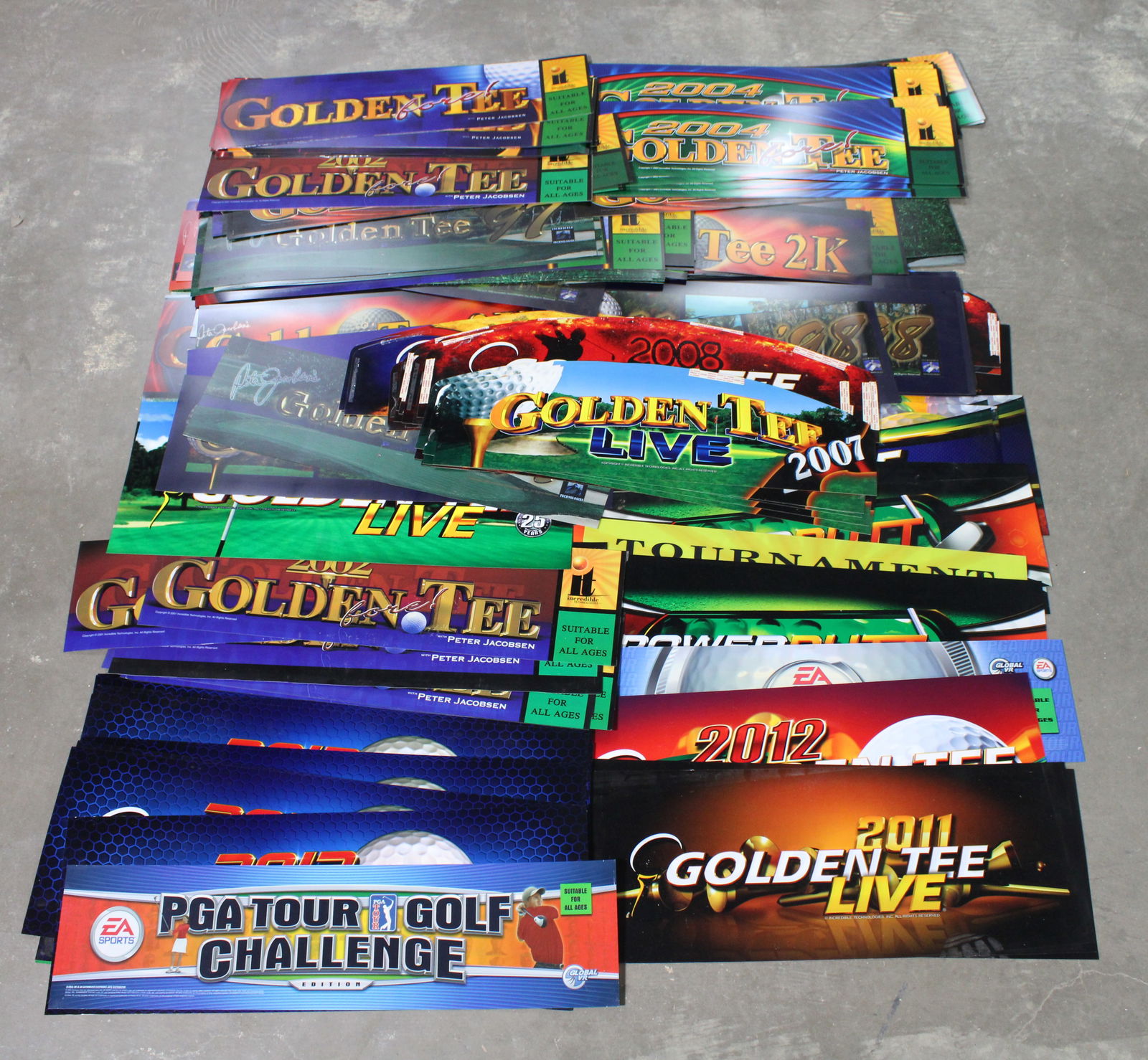 Large Lot of Golf Themed Translite Headers, Approx 240 Pieces (1 of 2)