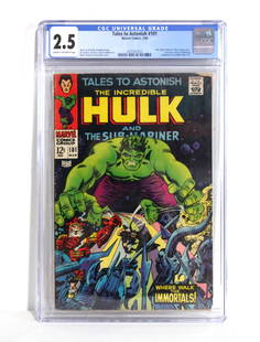 Tales to Astonish issue 101, Marvel Comics, CGC Graded 2.5: Tales to Astonish issue 101, Marvel Comics, CGC Graded 2.5. The Incredible Hulk and the Sub-Mariner. Graded and slabbed. In-house shipping available. *This lot was consigned by Brainstorm Comics, Fred