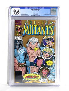 New Mutants Issue 87, Second Printing, Marvel Comics, CGC Graded 9.6: New Mutants Issue 87, Second Printing, Marvel Comics, CGC Graded 9.6. 1st Appearance of Cable, Stryfe and The Mutant Liberation Front. Graded and slabbed. In-house shipping available. *This lot was