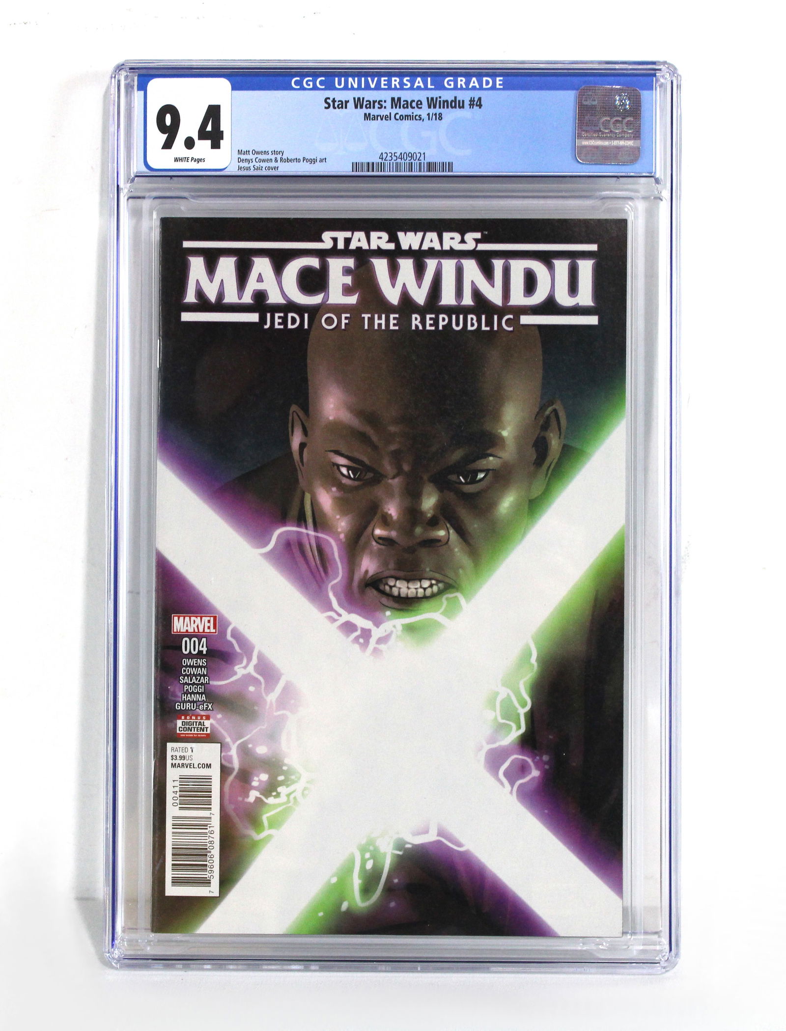 Star Wars: Mace Windu Issue 4, Marvel Comics, CGC Graded 9.4 (1 of 3)