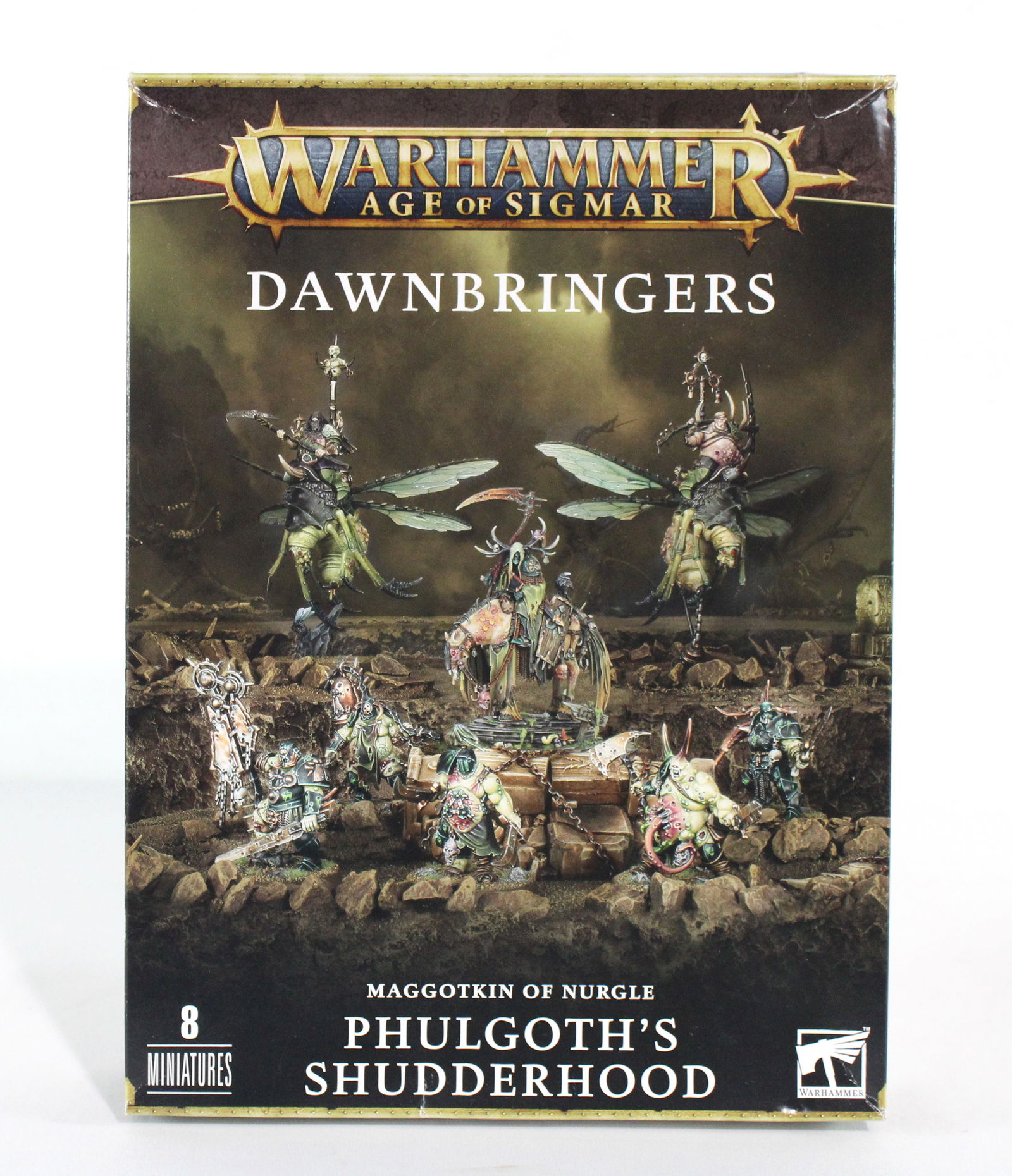 NIB Sealed Age of Sigmar Dawnbringers Maggotkin of Nurgle Phulgoth's Shudderhood Miniatures (1 of 2)