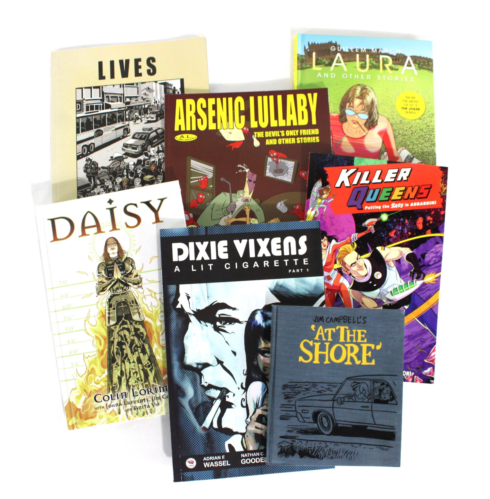 Graphic Novels incl. Daisy, Killer Queens and Arsenic Lullaby: Graphic Novels incl. Daisy, Killer Queens and Arsenic Lullaby. Total of 7. In-house shipping available. *This lot was consigned by Brainstorm Comics, Frederick, MD