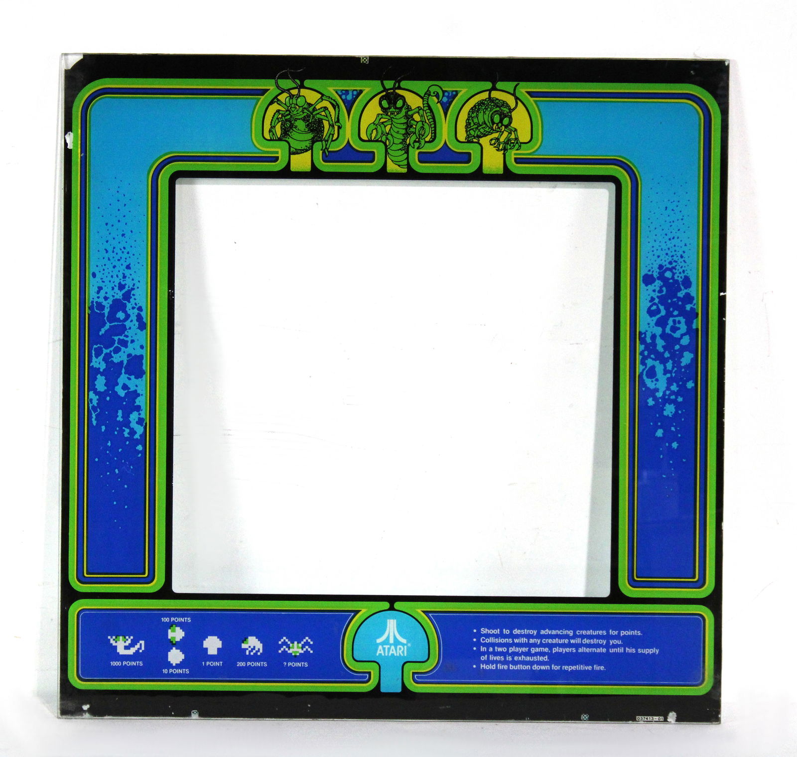 Atari Centipede Arcade Glass Bezel (1 of 1)