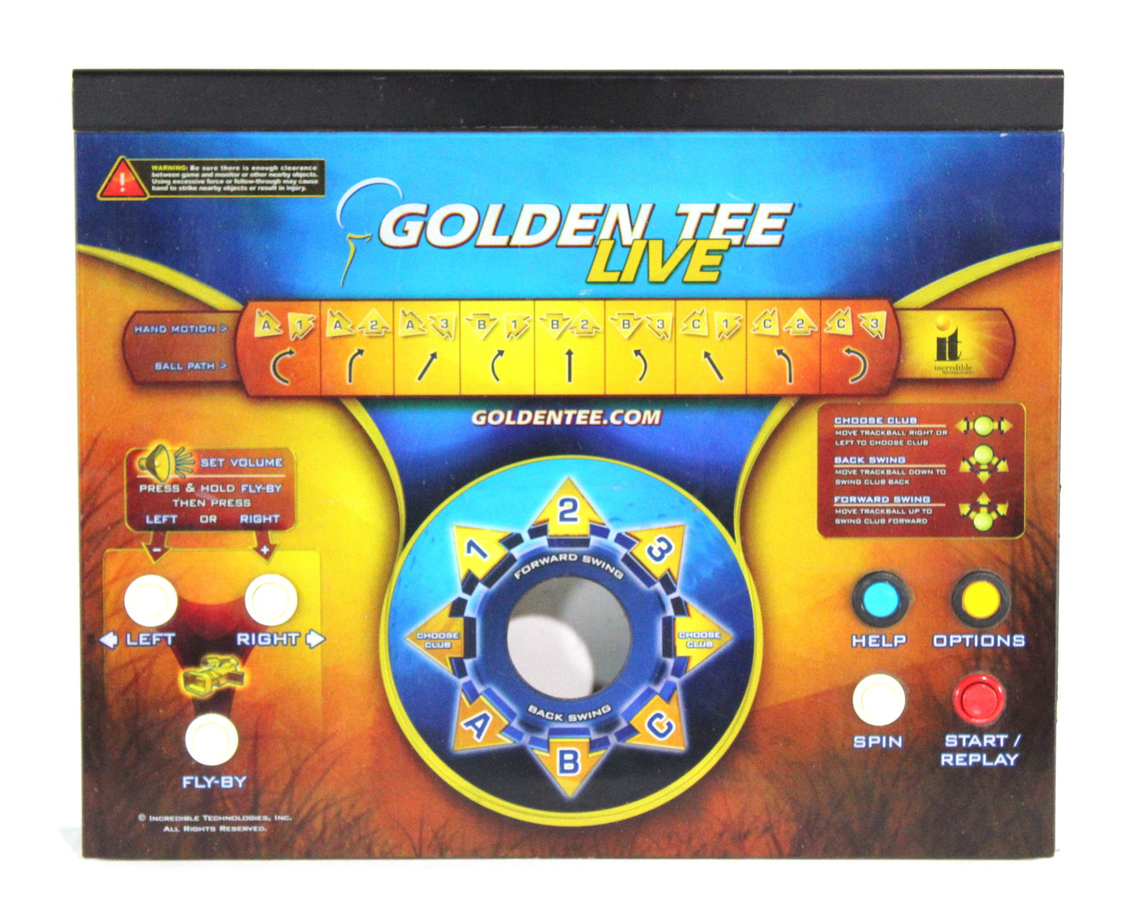 Golden Tee Live Control Panel (1 of 2)