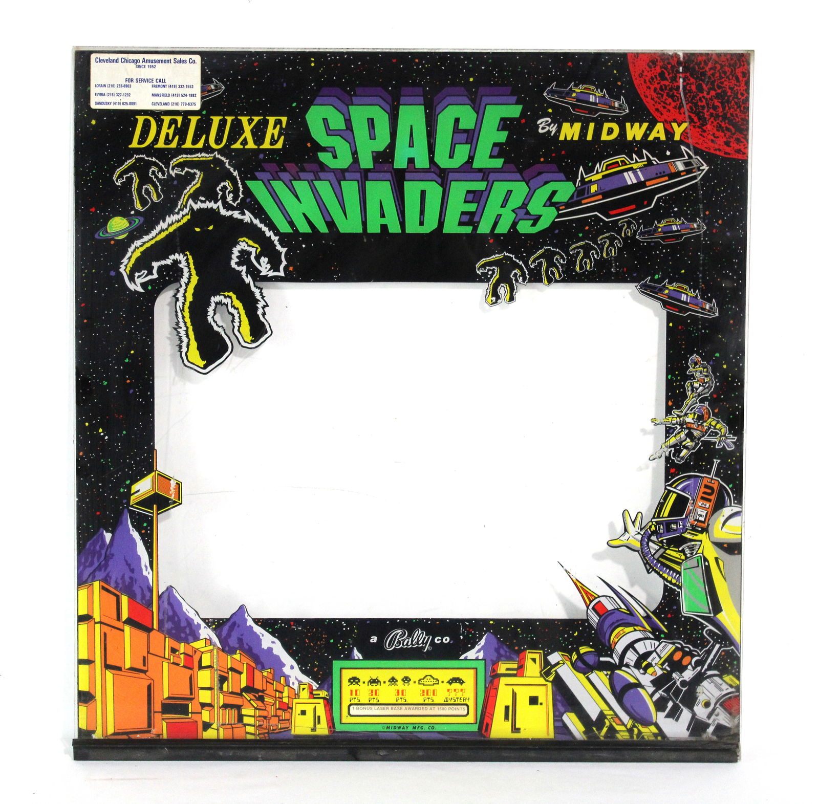 Midway Deluxe Space Invaders Plexi Marquee (1 of 1)