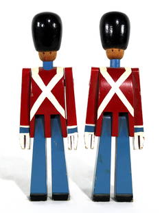 Kay Bojesen Danish Mid Century Toy Soldiers: Kay Bojesen Danish Mid Century Toy Soldiers. In-house shipping available. Dimensions: 9 x 3 x 2