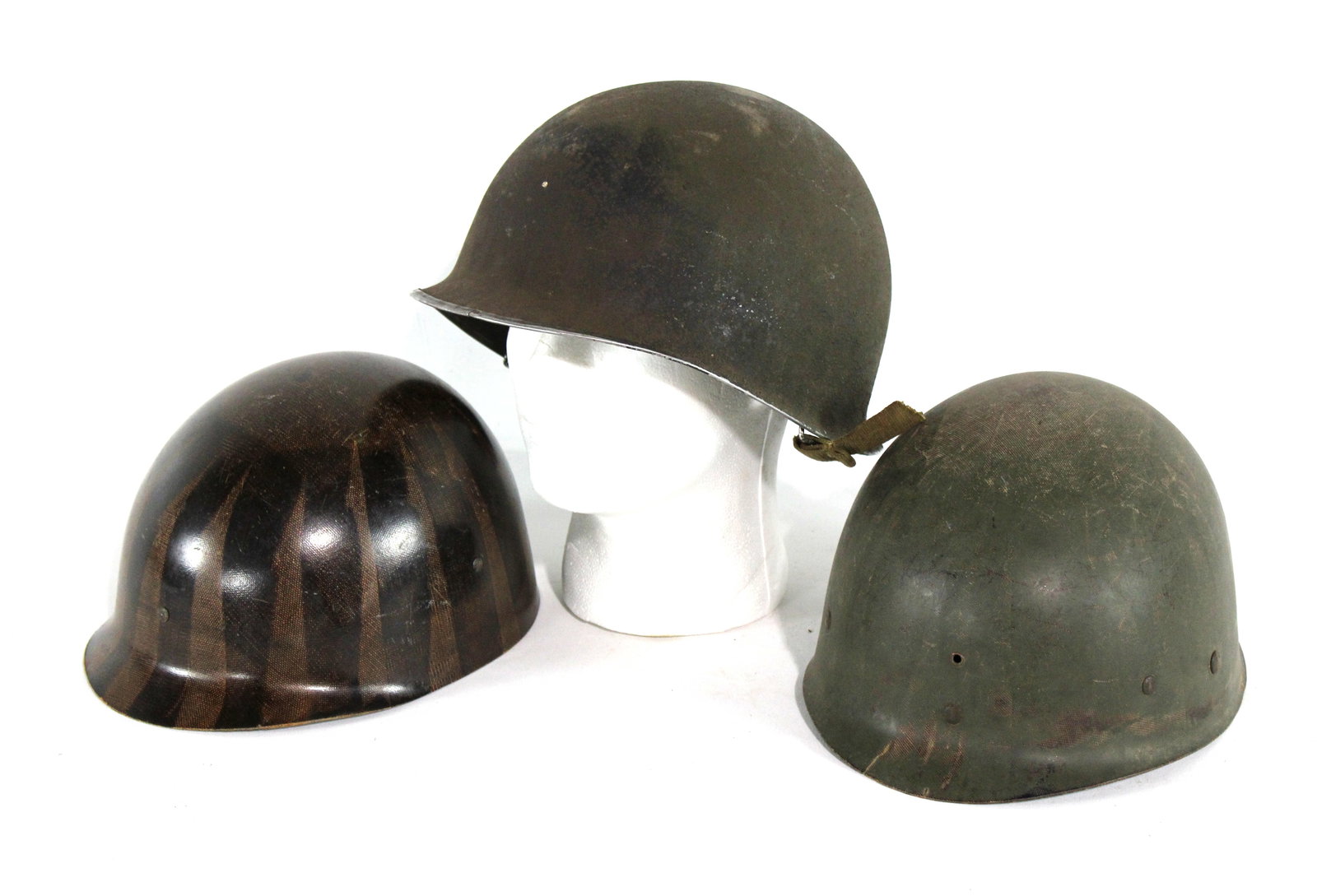 WWII Fixed-Bail Helmet with Liners, 1940s (1 of 3)