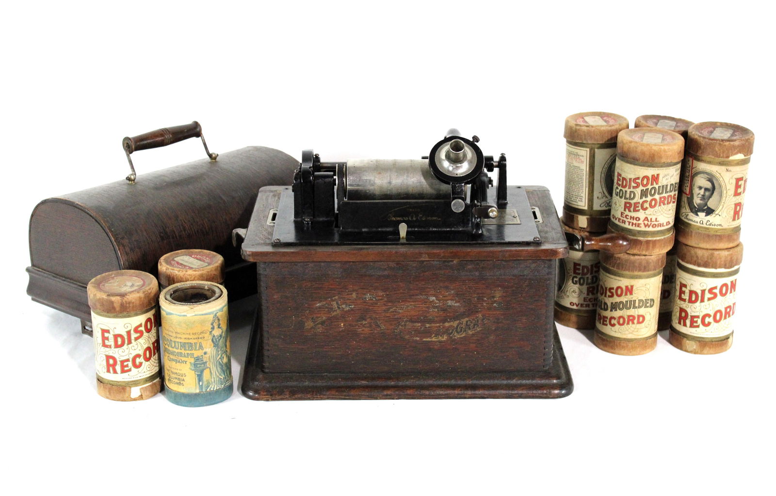 Edison Standard Model B with Records, Early 1900s (1 of 3)