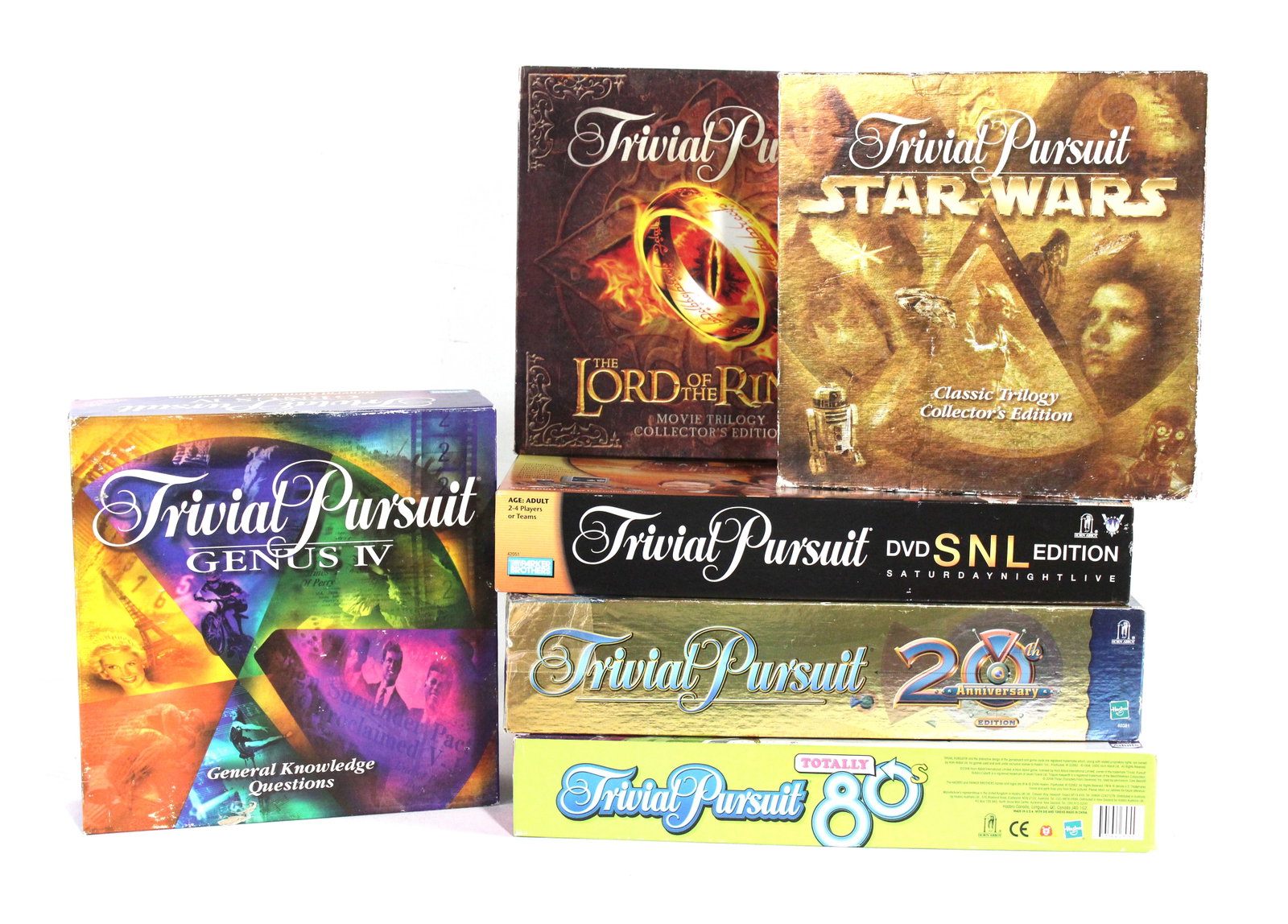 Trivial Pursuit Board Games incl. Star Wars and Lord of the Rings: Trivial Pursuit Board Games incl. Star Wars and Lord of the Rings. Not checked for completeness. In-house shipping available.