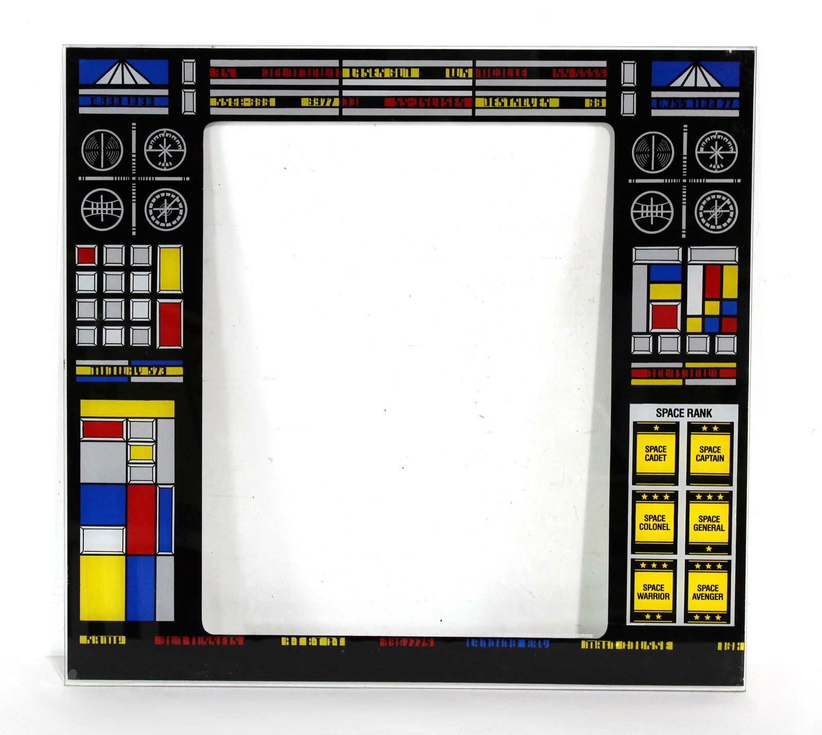 Midway Gorf Glass Arcade Game Bezel (1 of 1)