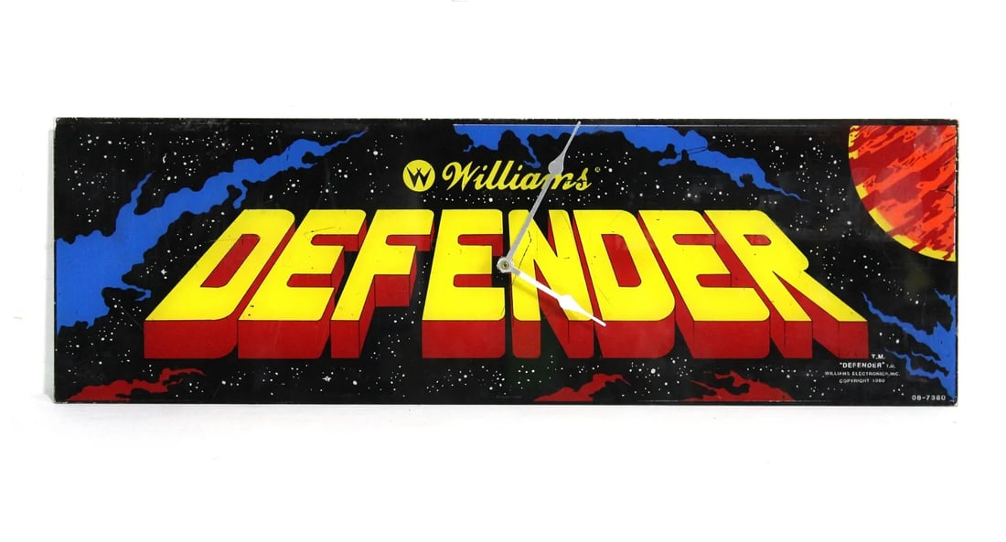 Defender Arcade Marquee Custom Clock (1 of 1)