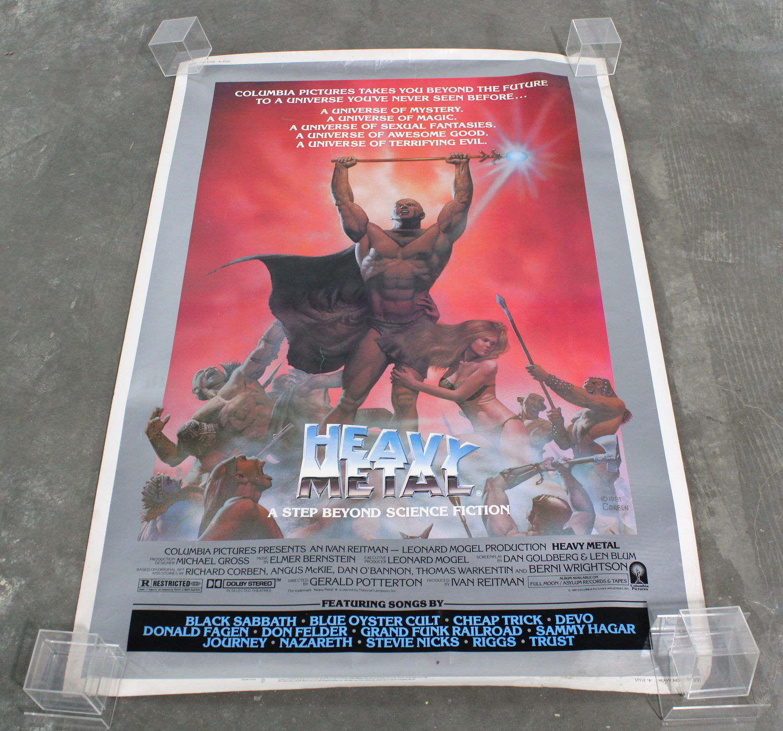 5FT Original Heavy Metal Movie Advertising Poster (1 of 3)