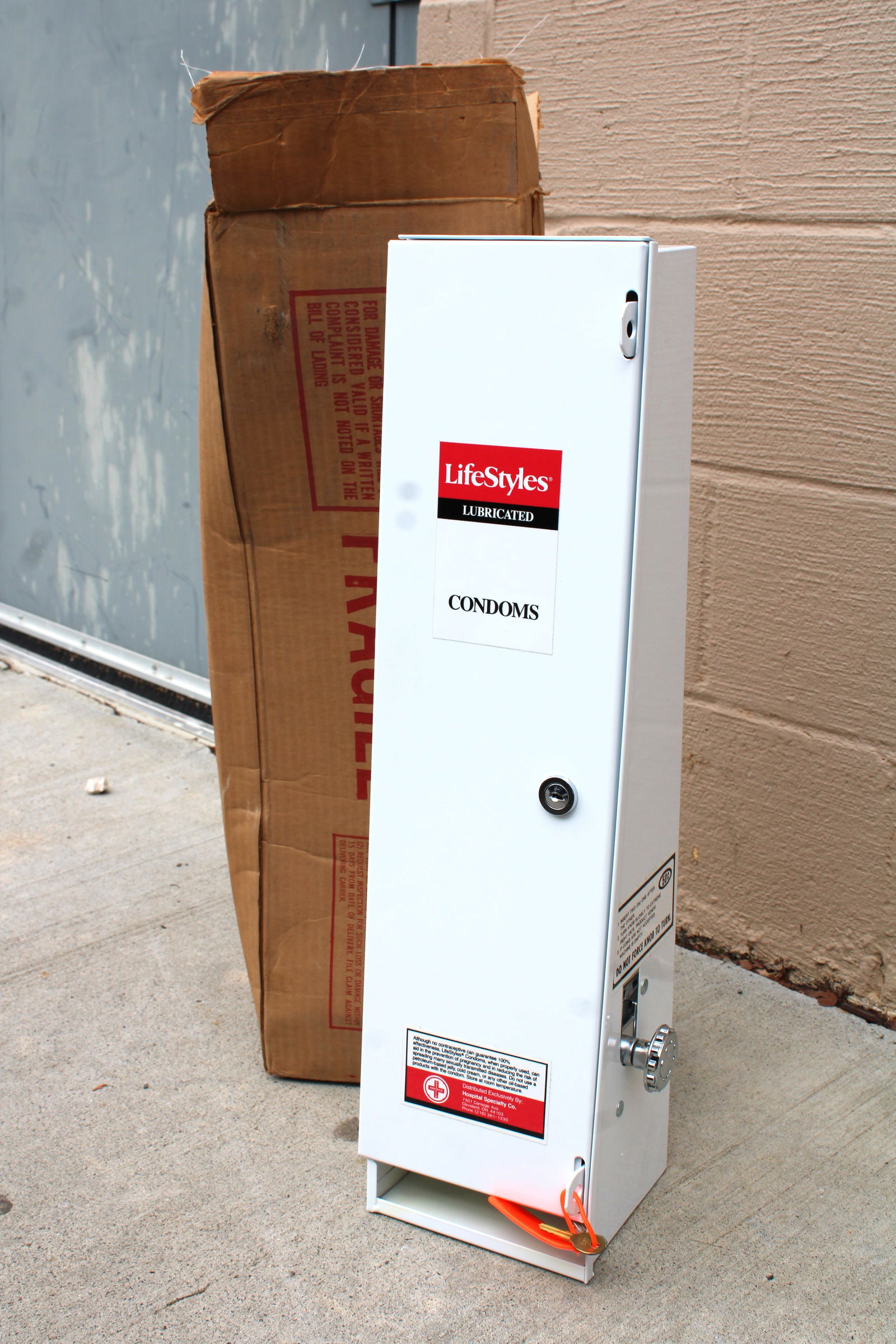 NOS Coin Operated Condom Wall Vendor (1 of 2)