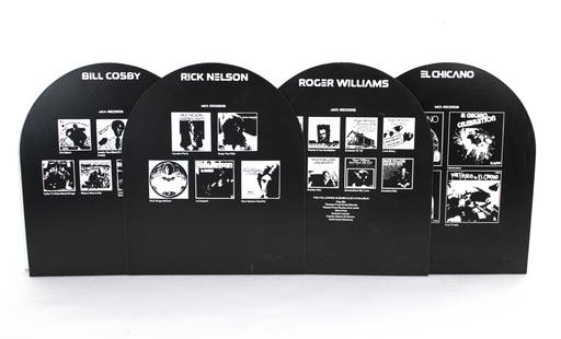 Rick Nelson, Roger Williams, El Chicano and Bill Cosby Vinyl Record Store Dividers: In-house shipping available. Dimensions of one: 14 x 12