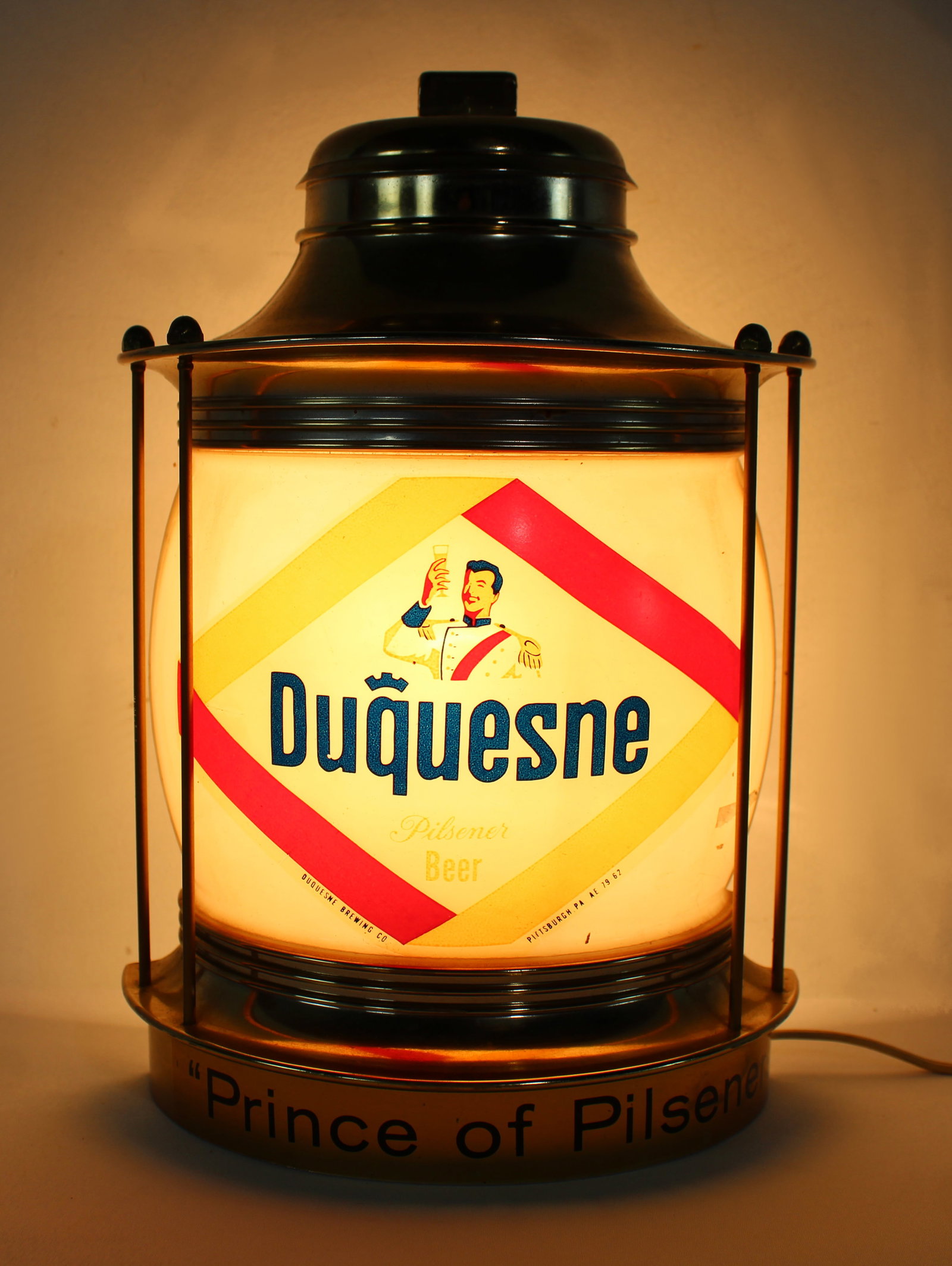 Duquesne Beer Lighted Lantern, 1960s (1 of 2)