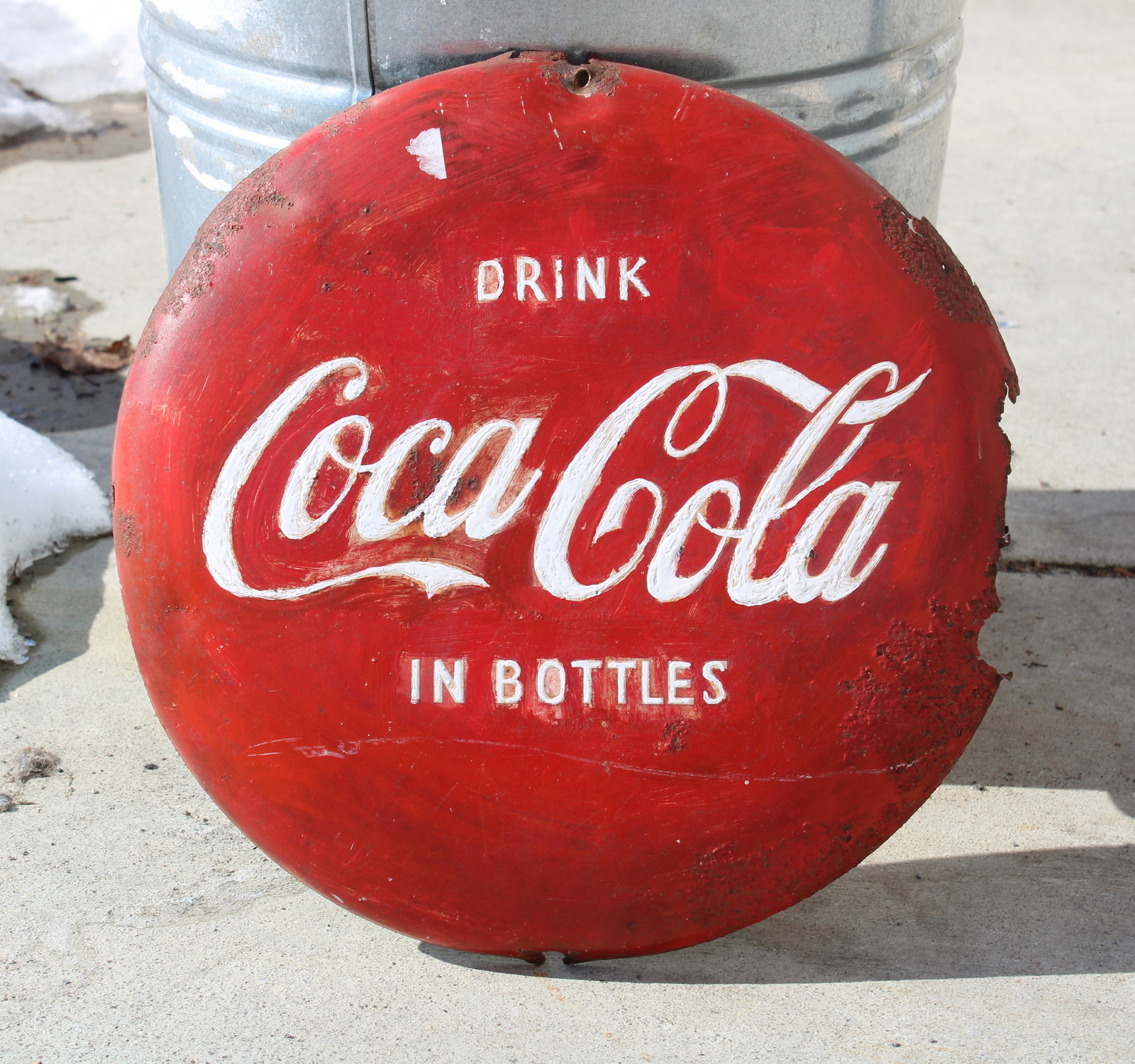 12" Coca Cola Button (1 of 2)