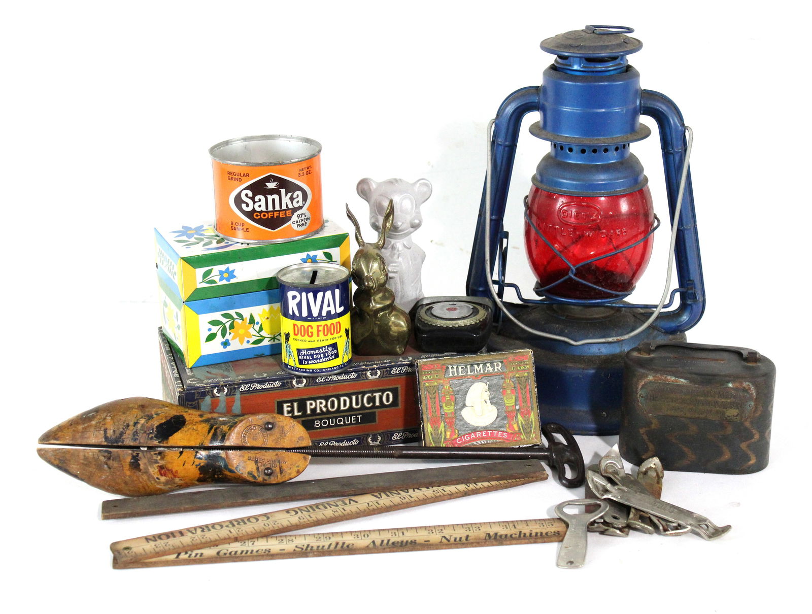 Collectibles incl. Dietz Lantern, Shoe Form and Beer Openers (1 of 2)