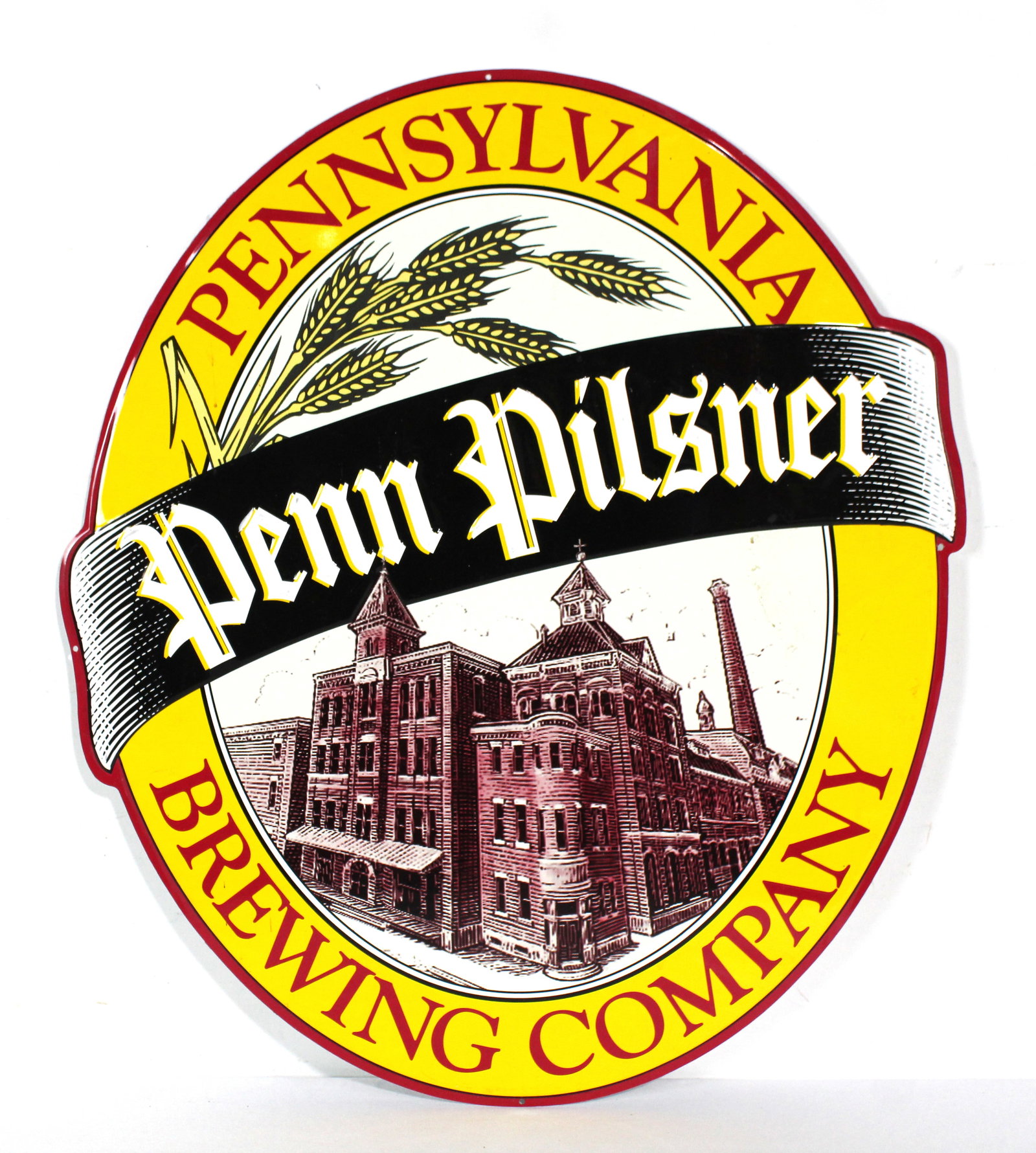 Penn Pilsner, Pennsylvannia Brewing Tin Beer Sign (1 of 1)