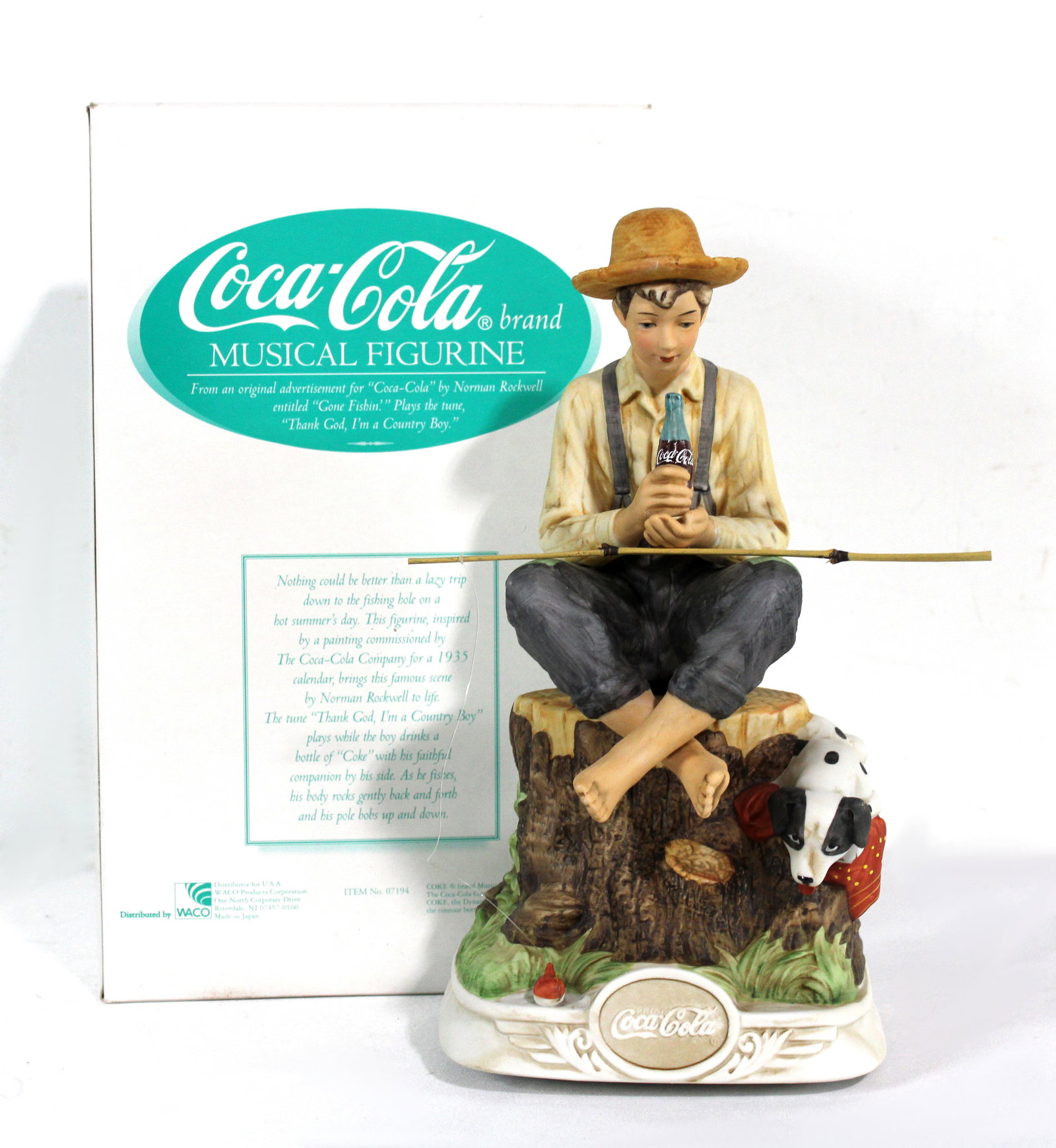 Coca Cola / Norman Rockwell Musical Figurine in Box (1 of 2)