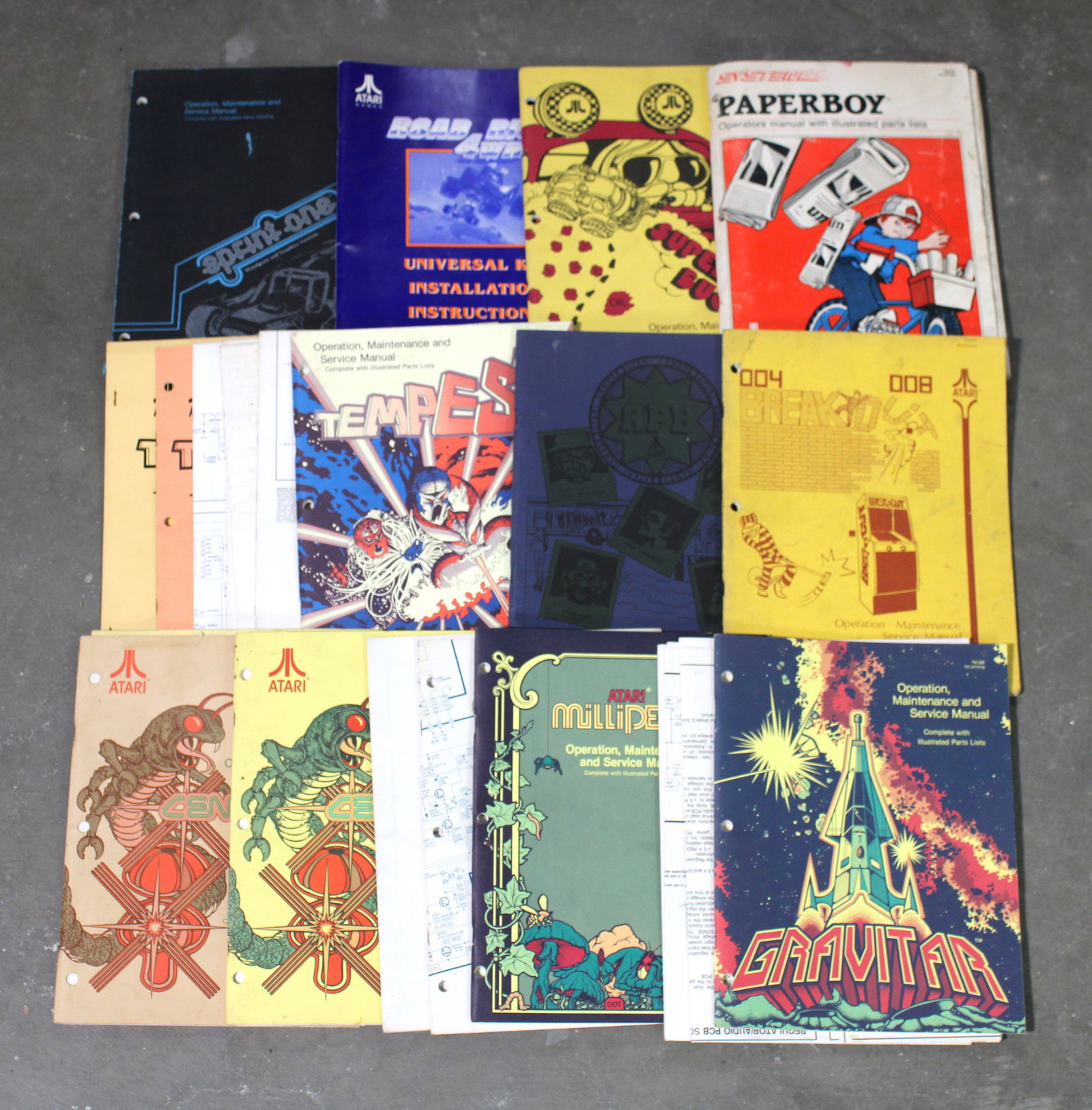 Atari Arcade Manuals incl. Paperboy, Gravitar and Millipede (1 of 1)