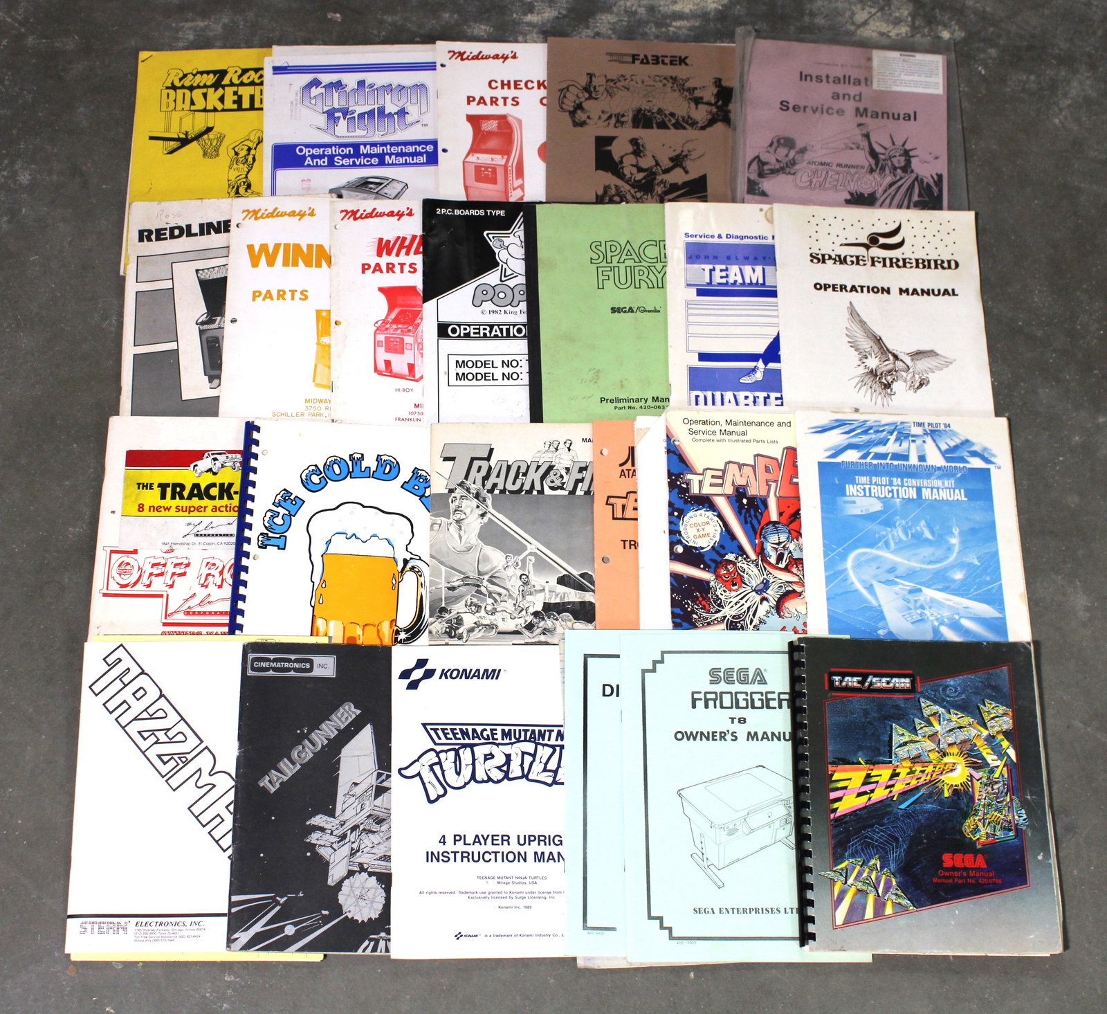 Arcade Manuals incl. Frogger, Ice Cold Beer and Tail Gunner (1 of 1)