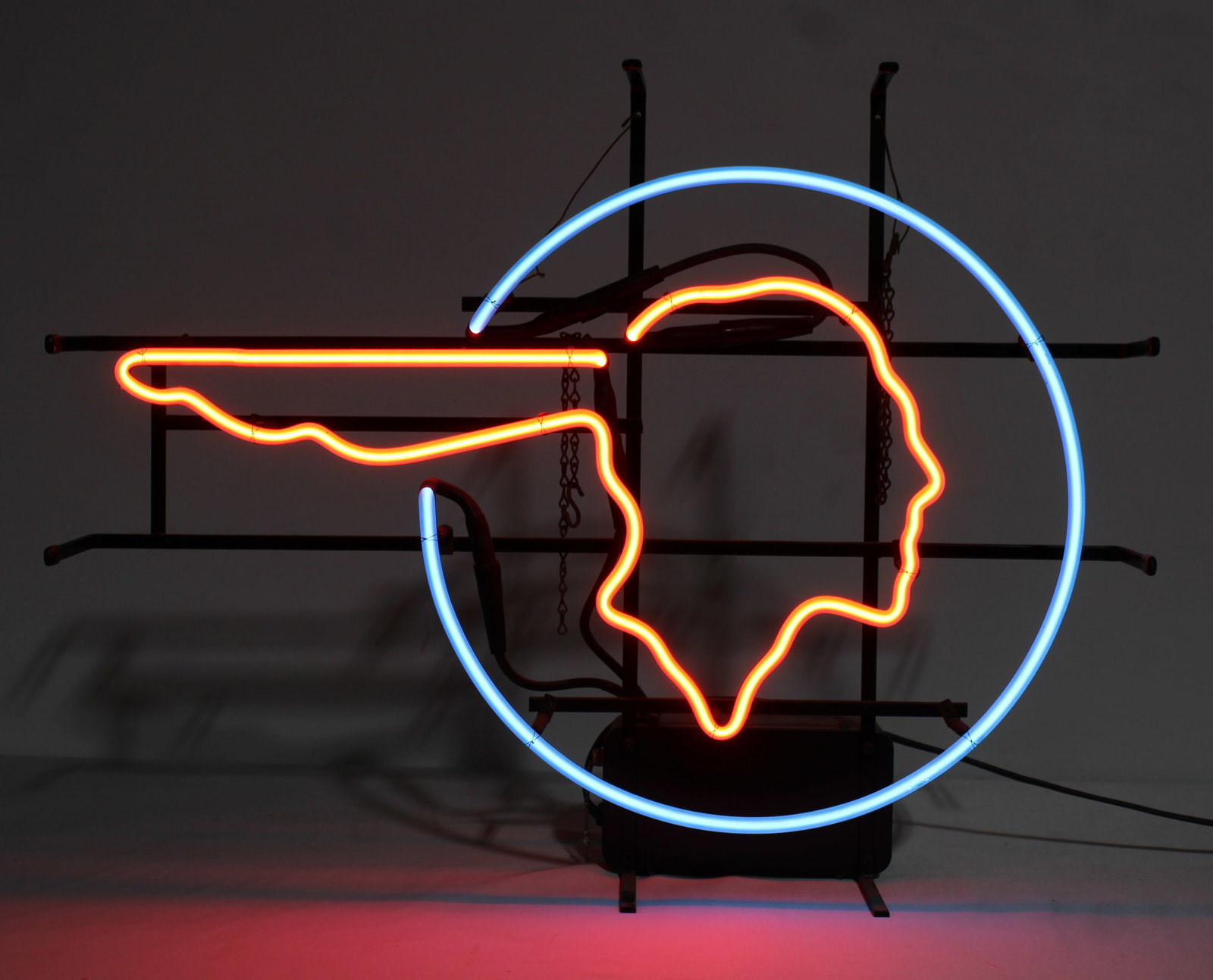 Pontiac Neon Sign: Working. This item requires third-party shipping or pickup arrangements to be made. Dimensions: 20 x 26 x 7