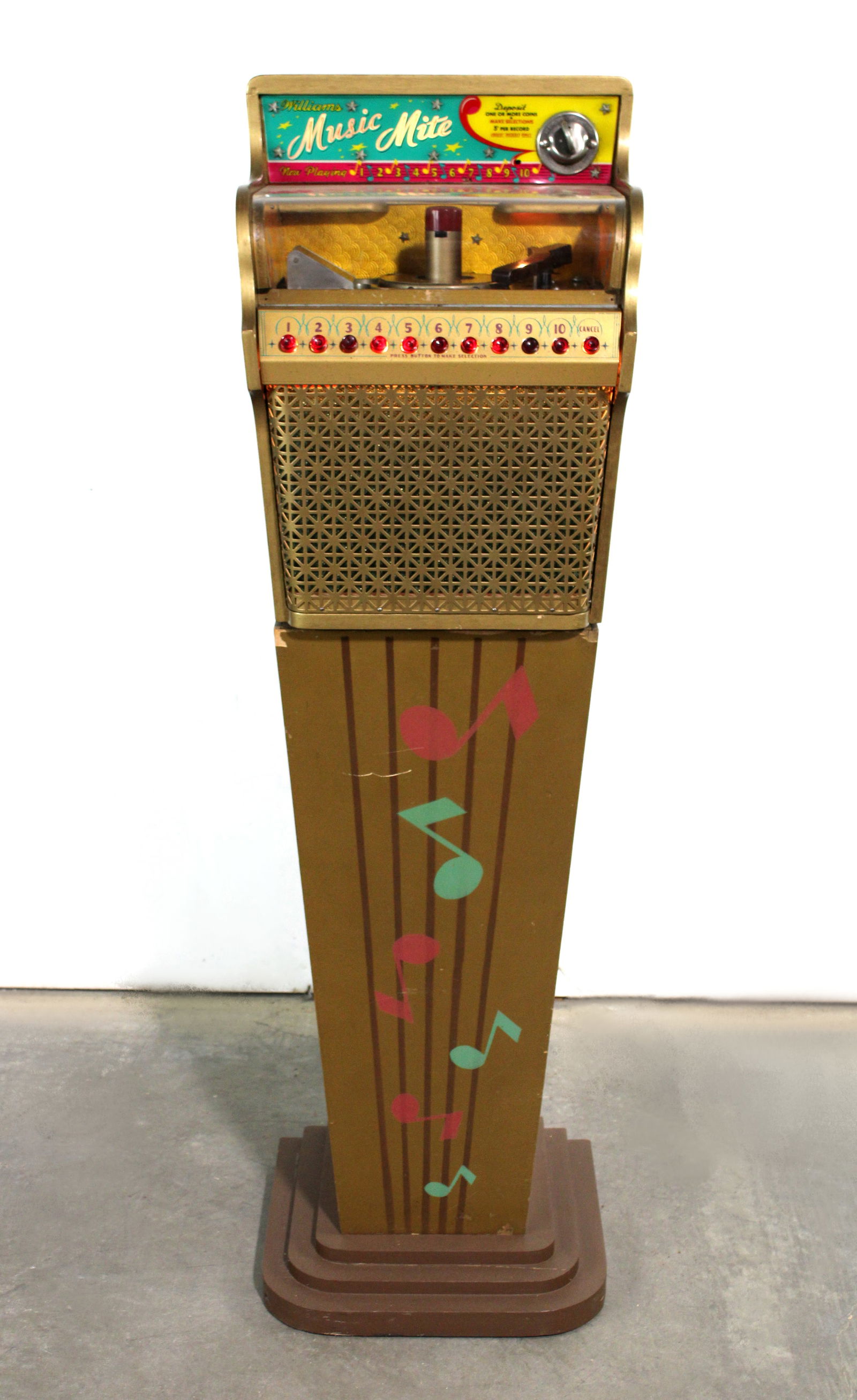 Williams Music Mite Jukebox on Stand, 1950s (1 of 6)