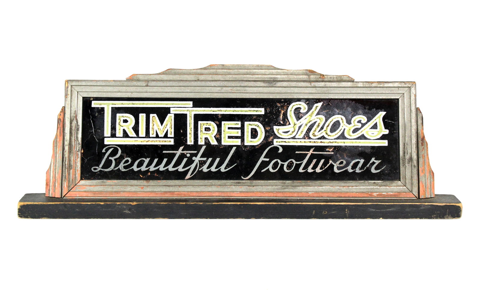 Trim Tred Shoes Art Deco Reverse on Glass Light Up: This item requires third-party shipping or pickup arrangements to be made. Dimensions: 7 x 19 x 7