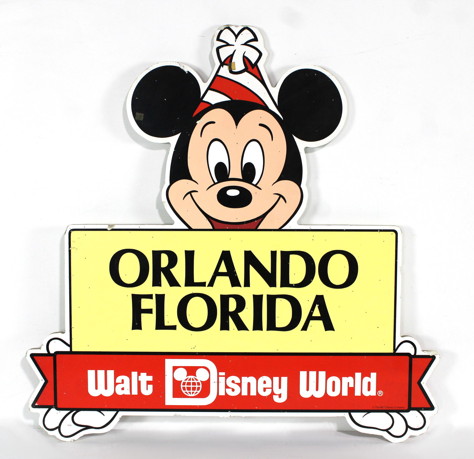 Walt Disney World Orlando Florida Mickey Mouse Double Sided Sign (1 of 3)