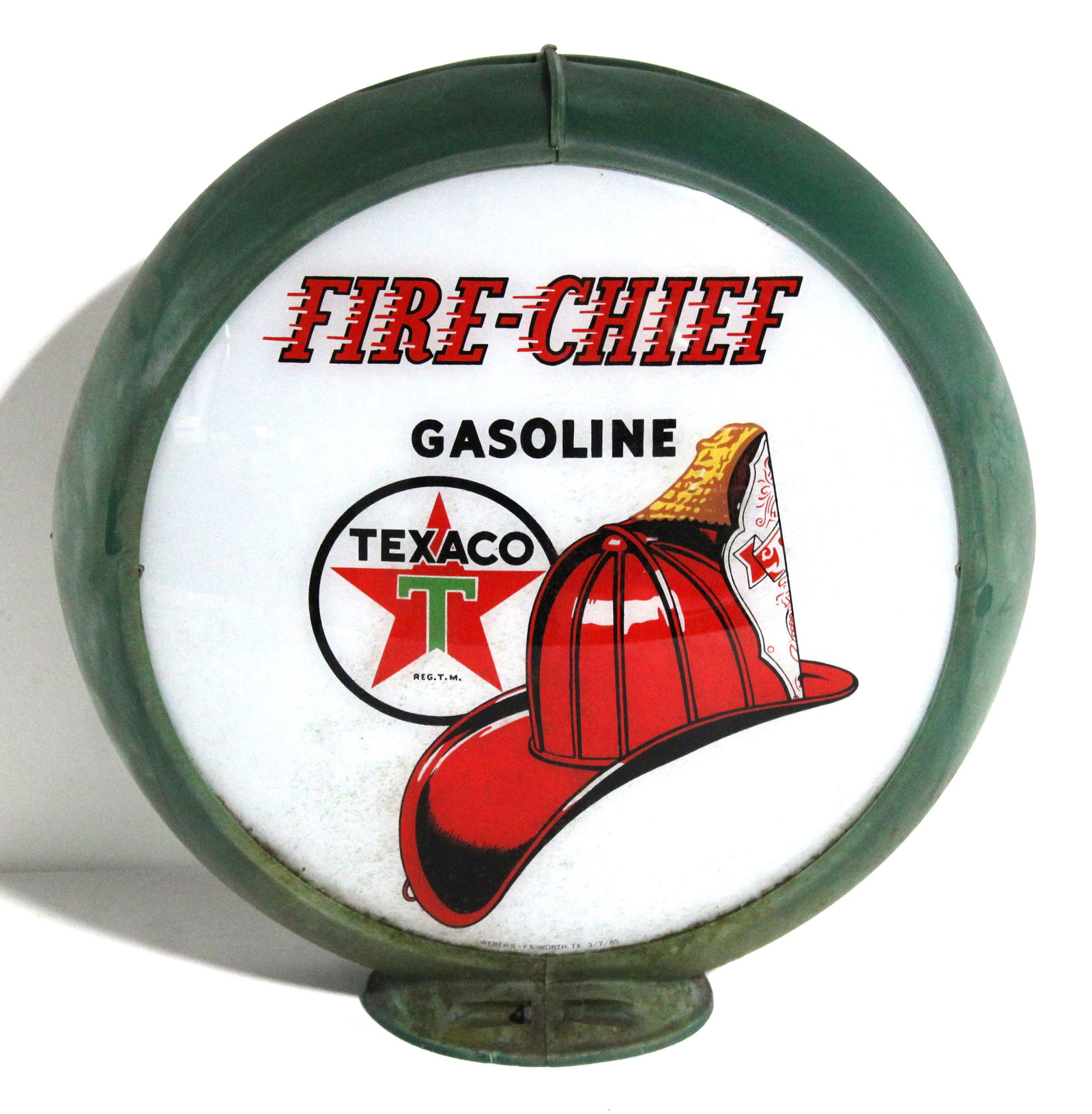 Sinclair Gas Pump Glass Face Globe, 1980s (1 of 4)