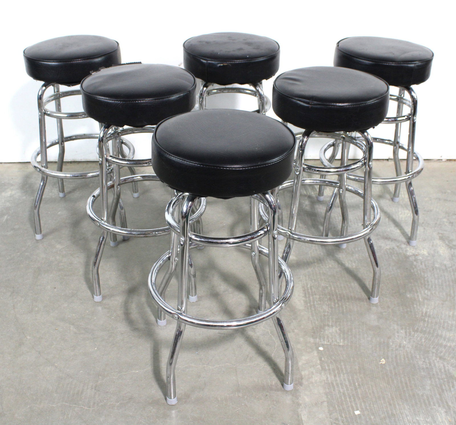 Stools for High Top or Arcade, Total of 6: Total of 6. This item requires third-party shipping or pickup arrangements to be made. Dimensions of one: 29 x 18 x 18