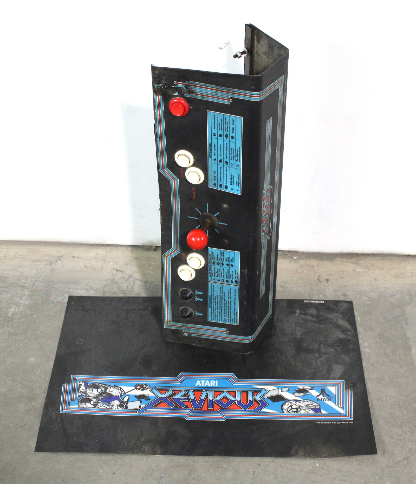 Atari Xevious Control Panel and Overlay (1 of 2)