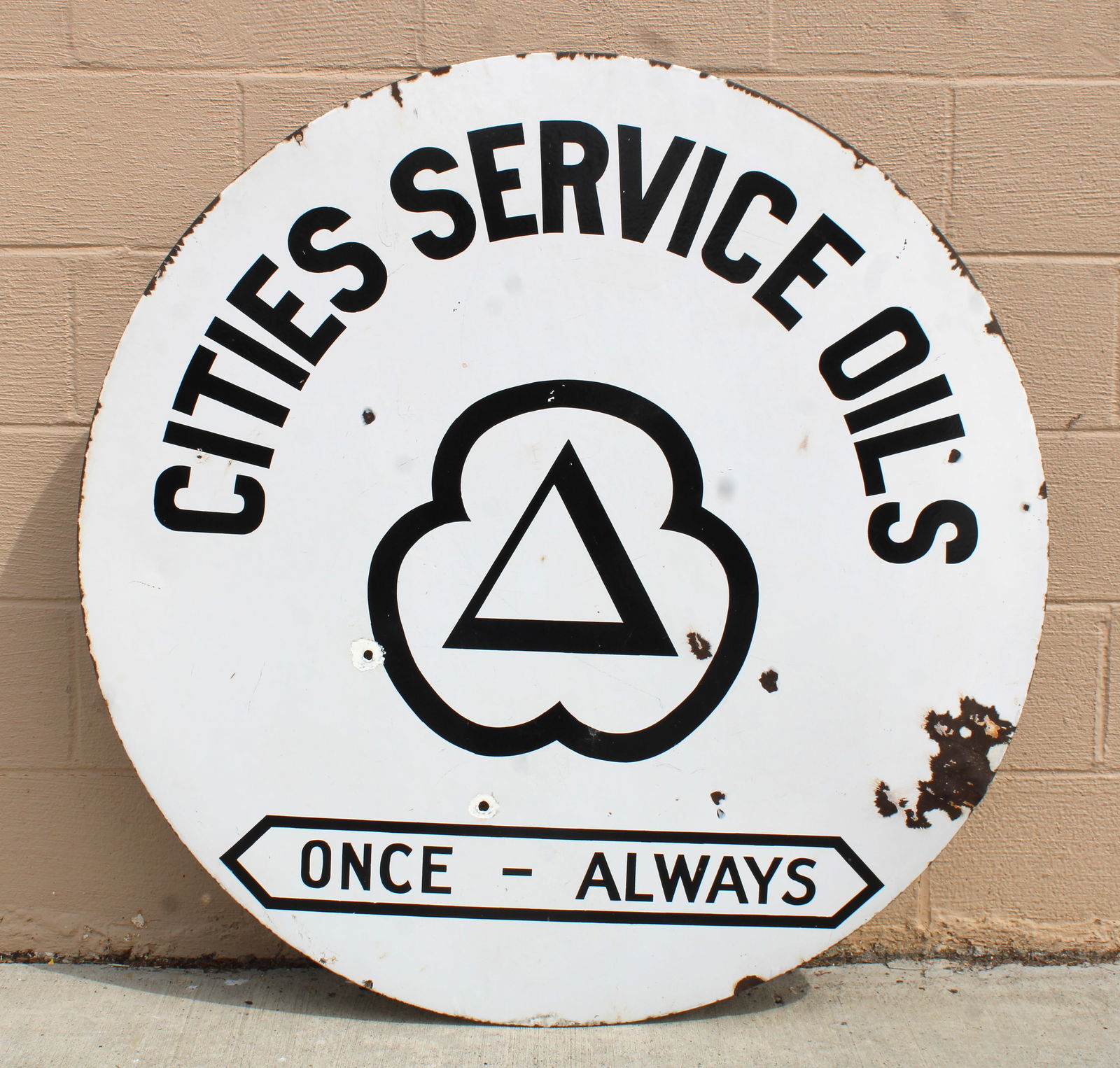 Porcelain Cities Service Sign (1 of 3)