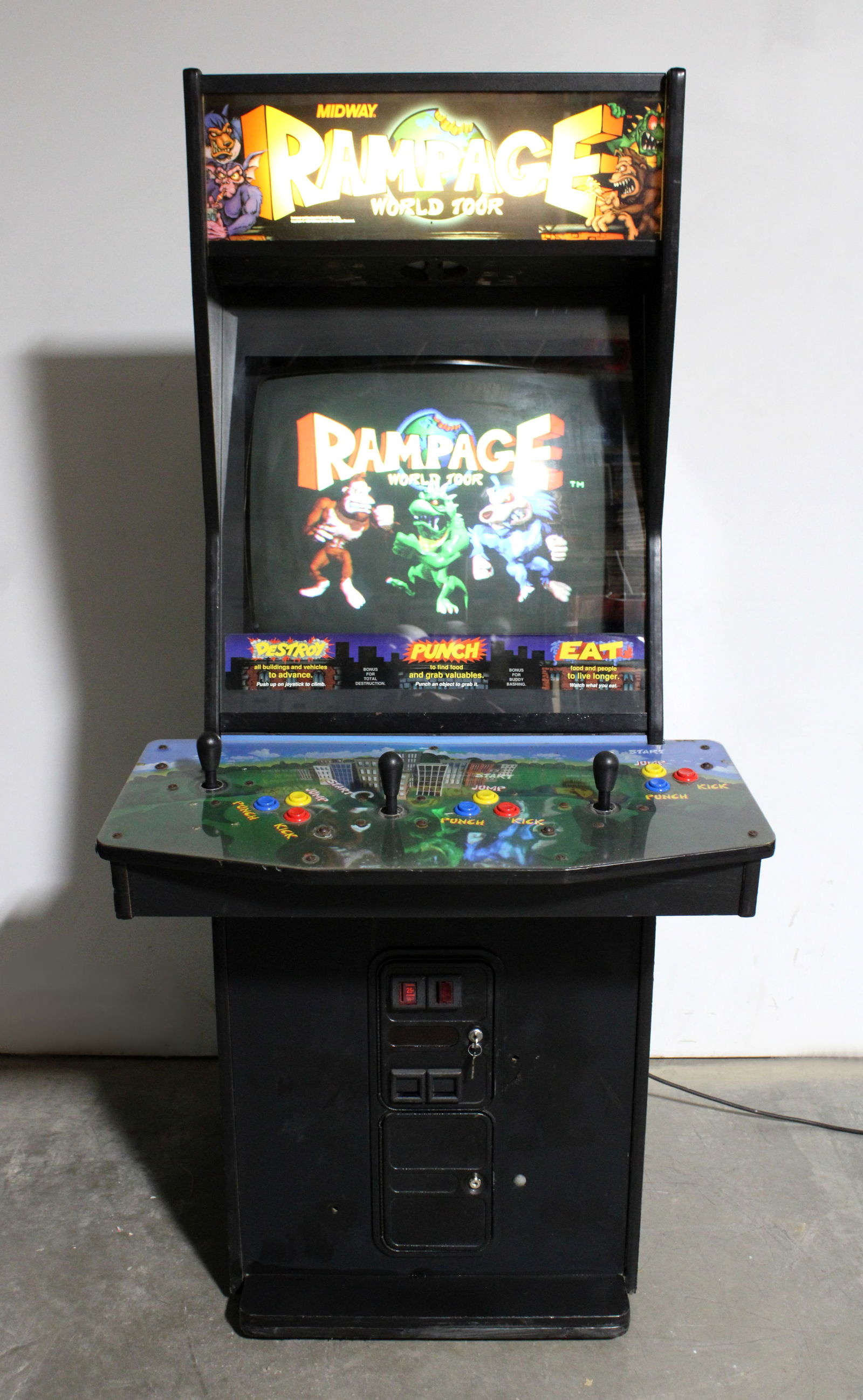 Midway Rampage World Tour Arcade Game (1 of 4)