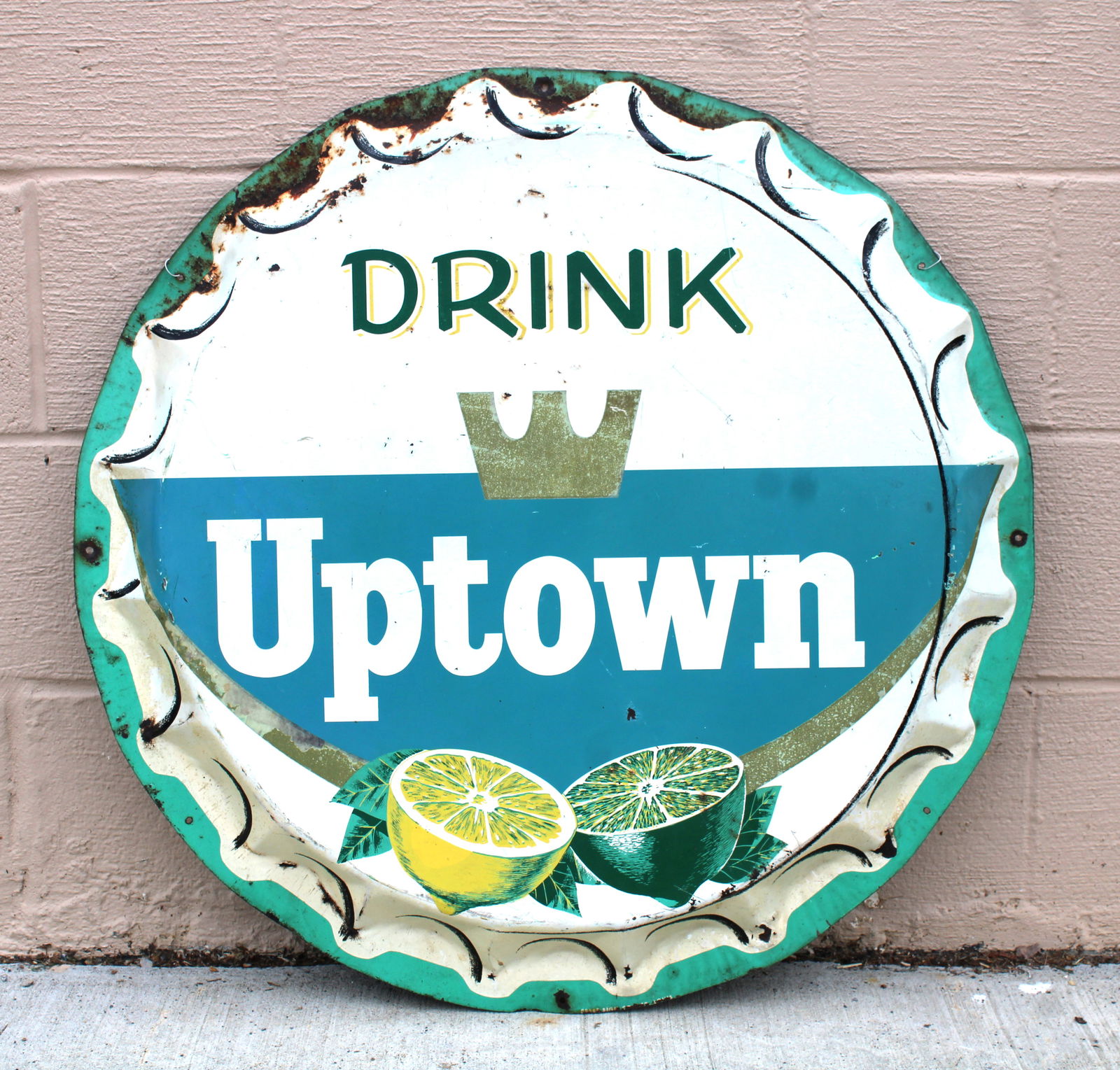 Uptown Lemon Lime Soda Bottle Cap Sign (1 of 3)